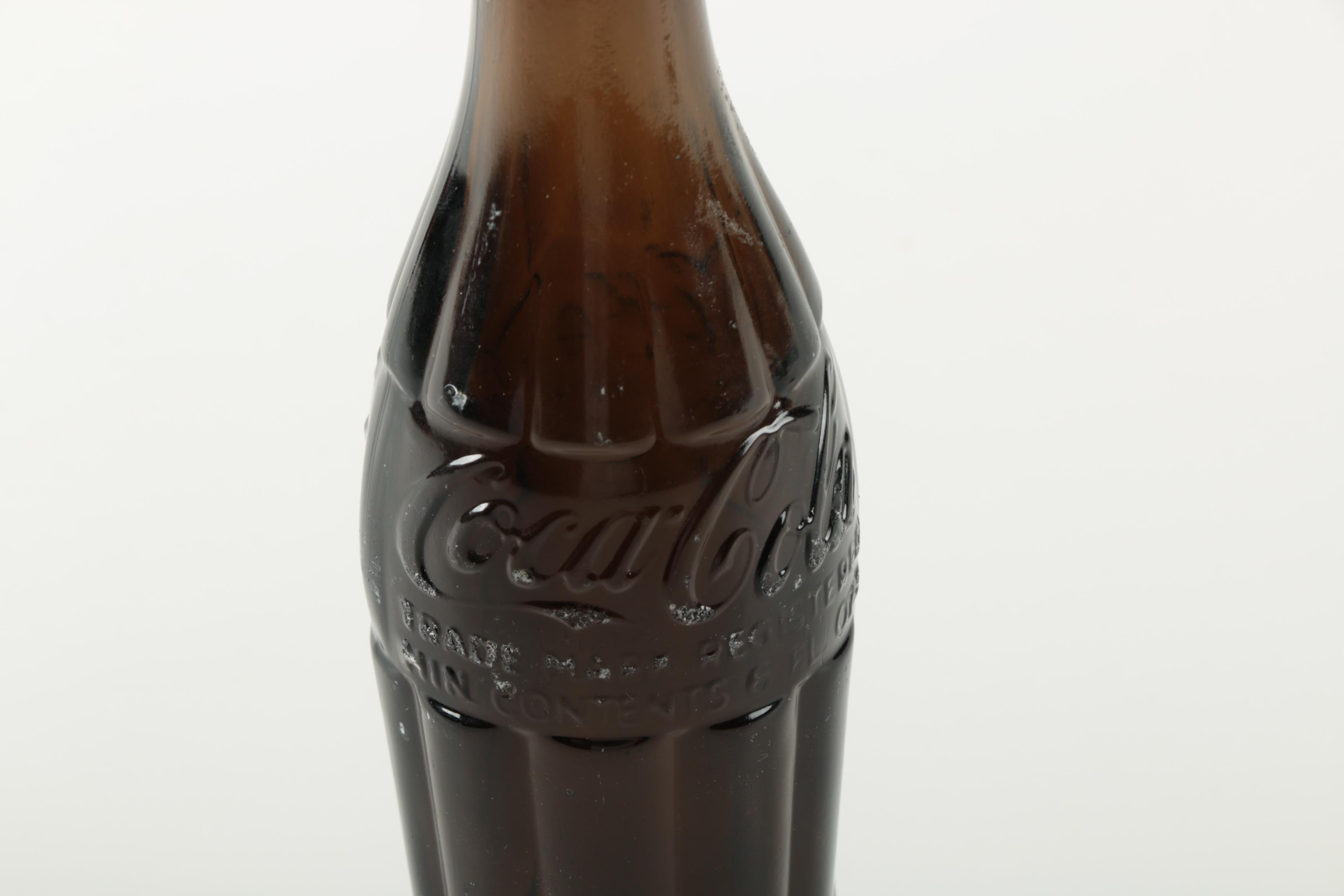 Vintage Brown Glass Coca-Cola Bottle
