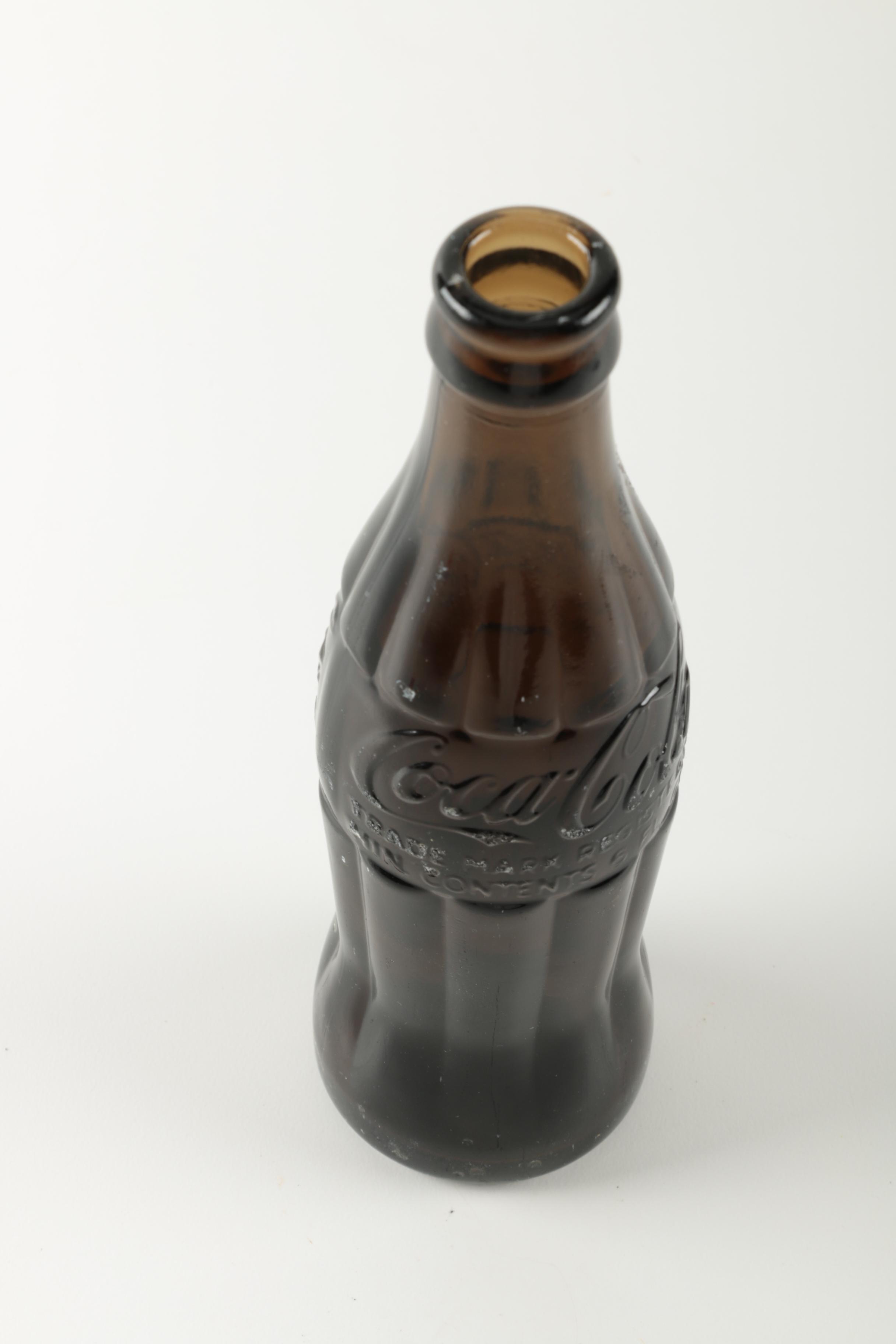 Vintage Brown Glass Coca-Cola Bottle