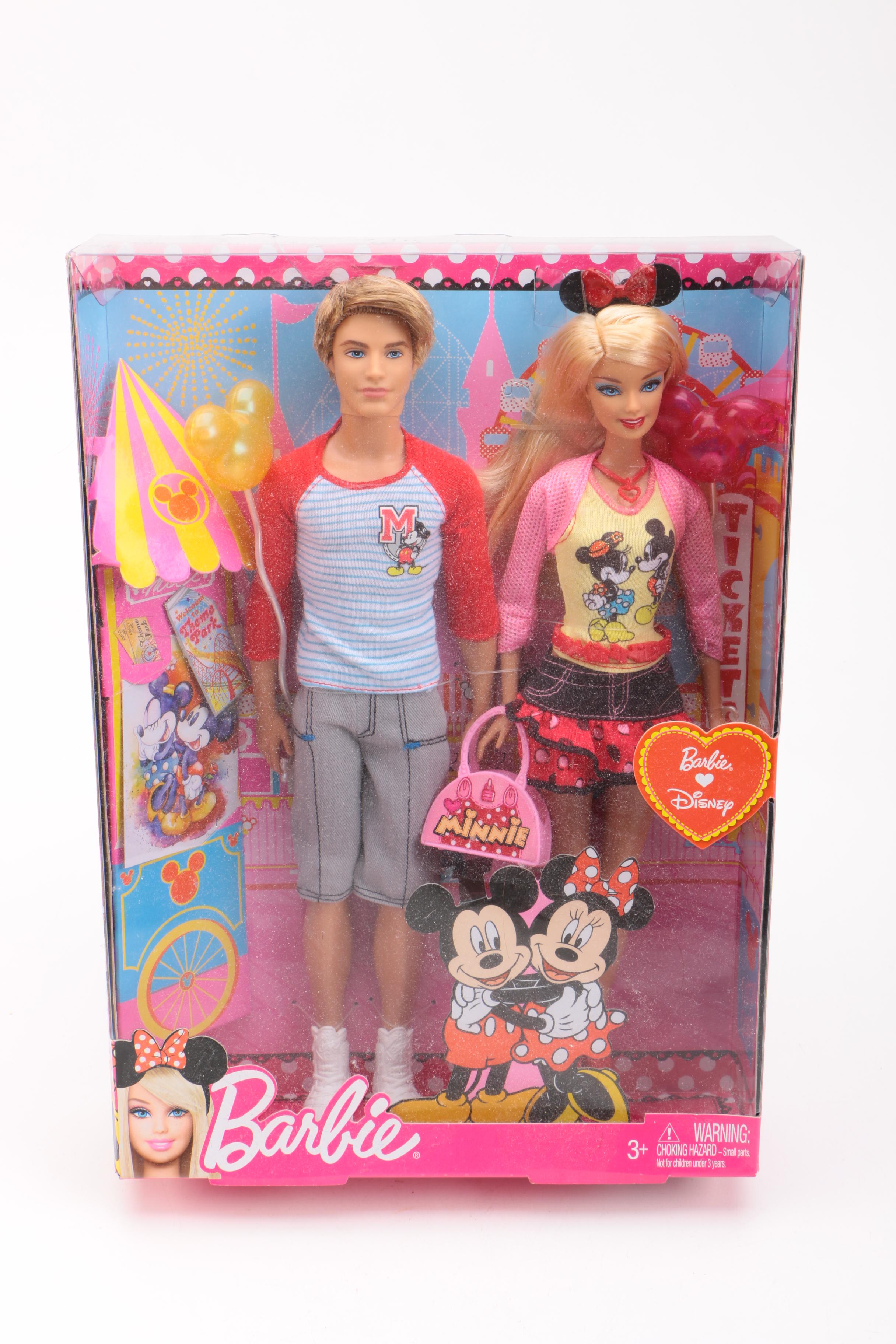 Disney Barbie Dolls in Boxes