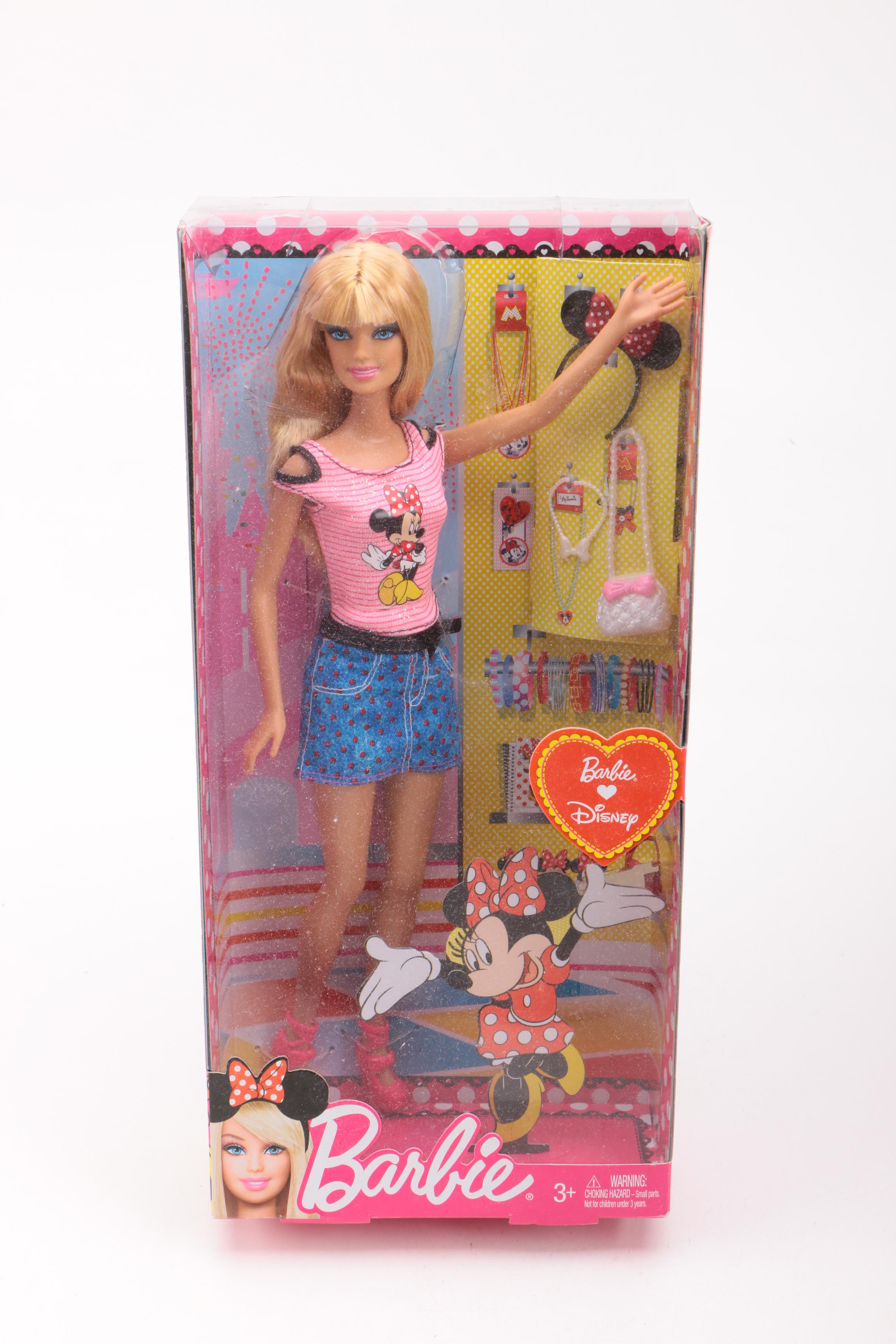 Disney Barbie Dolls in Boxes