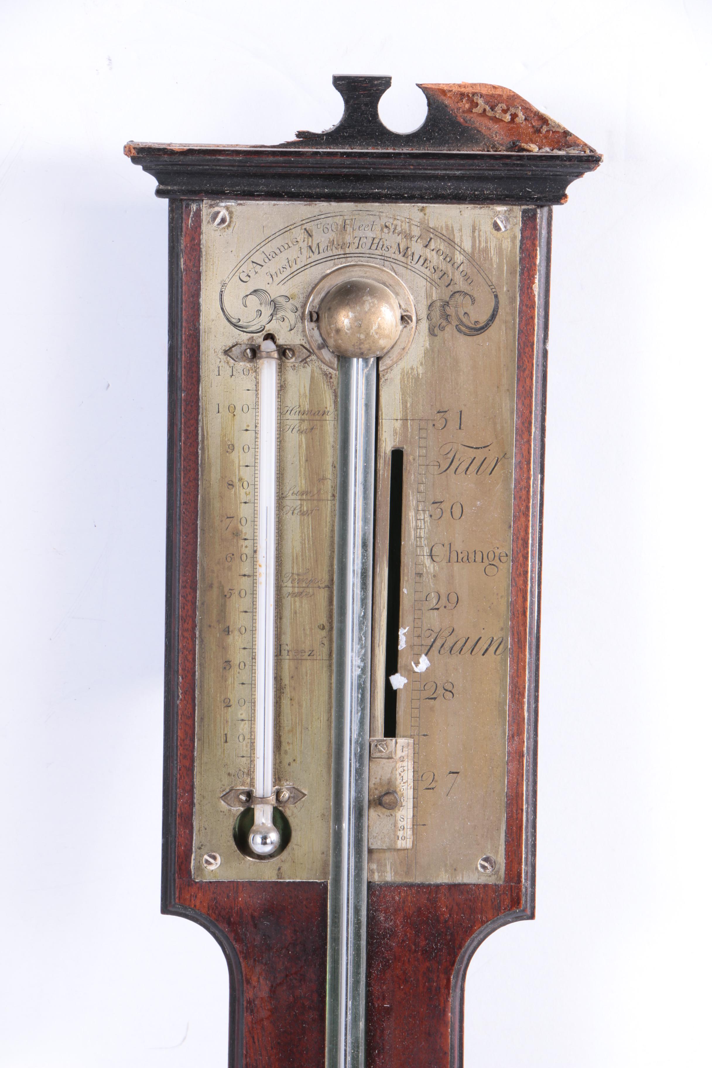Antique  Adams of London Stick Barometer