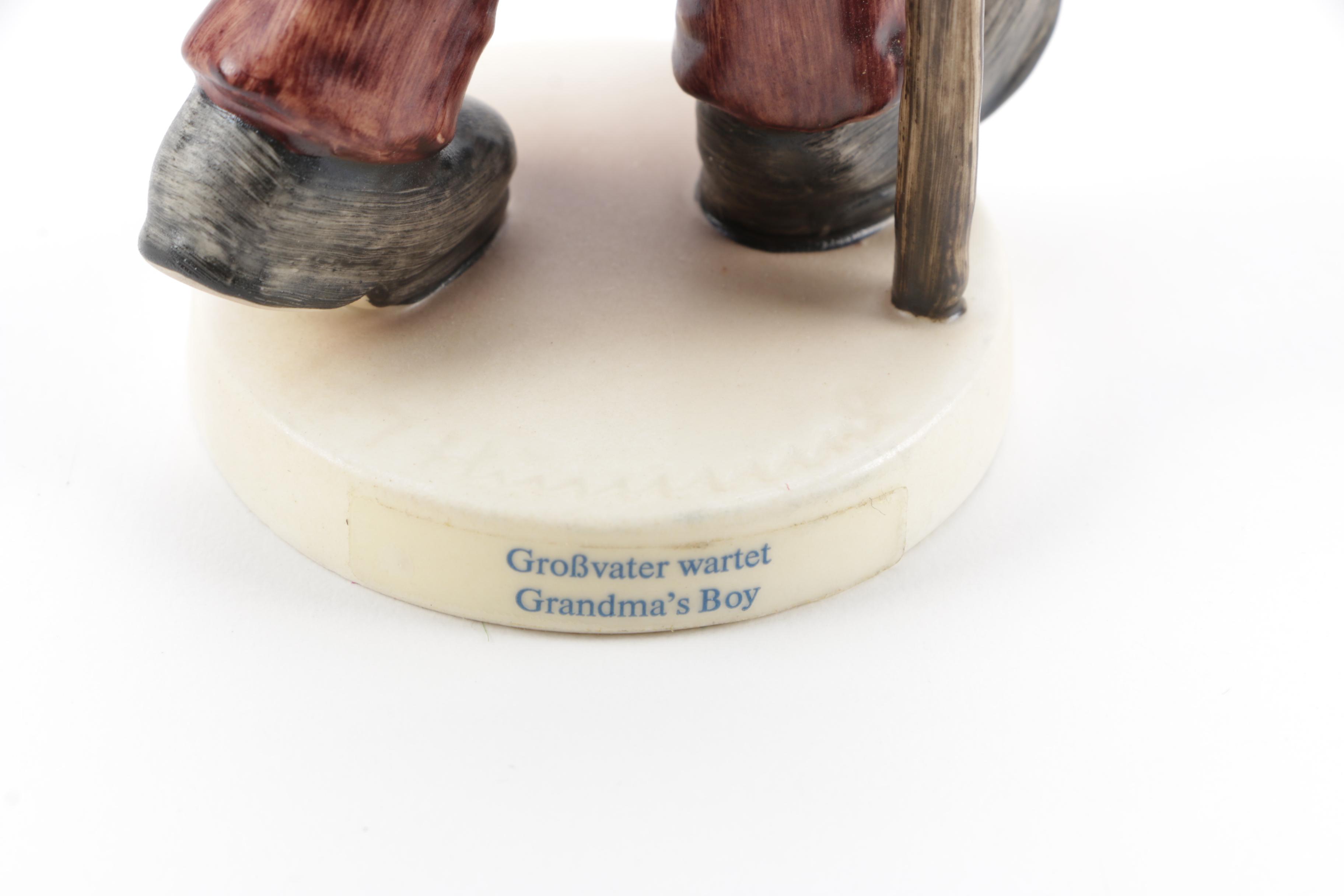 Guiseppe Armani Porcelain Figurine and Hummel "Grandma's Boy"