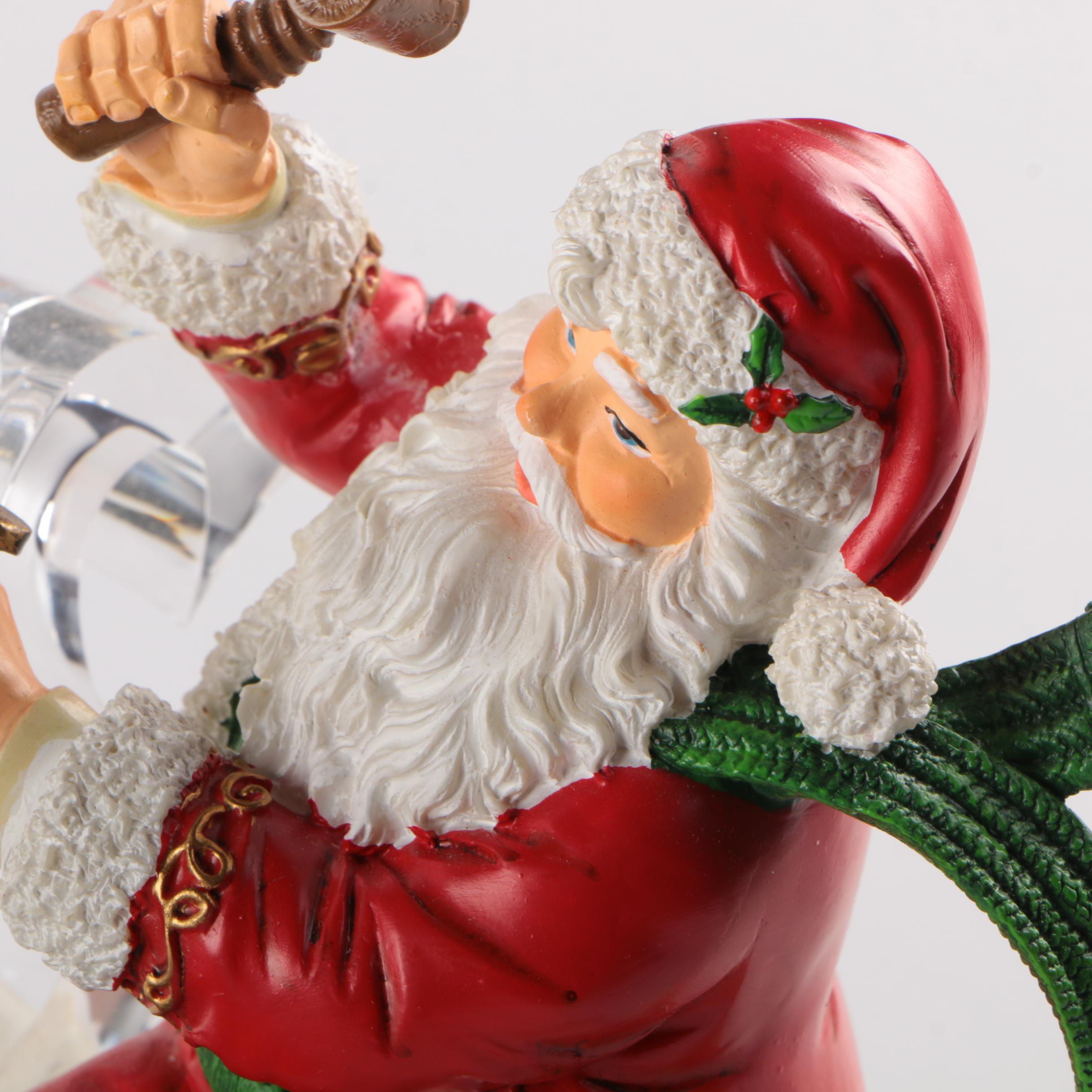 Thomas Kinkade "Santa's Inspiration" Illuminated Moving Musical Wonderland