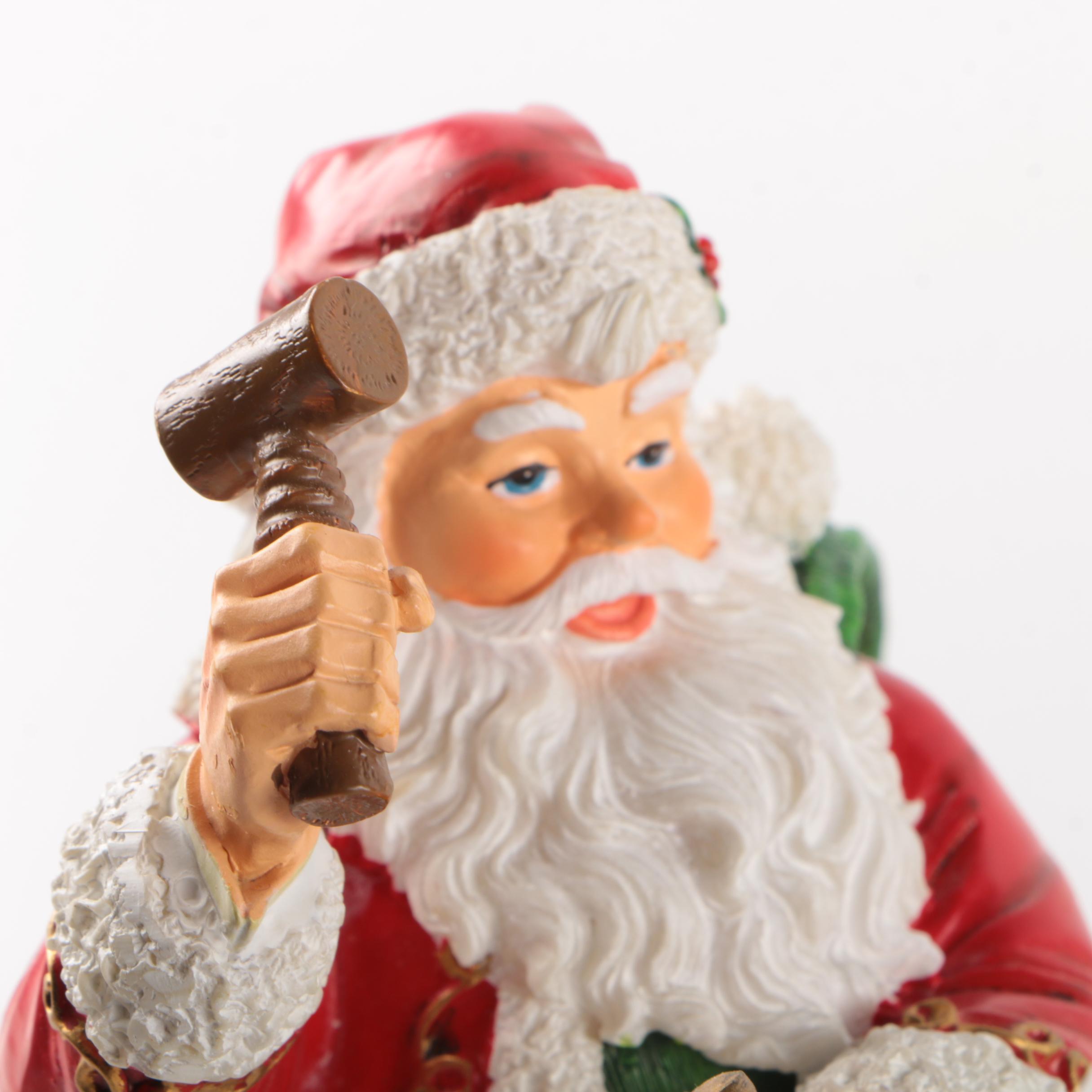 Thomas Kinkade "Santa's Inspiration" Illuminated Moving Musical Wonderland