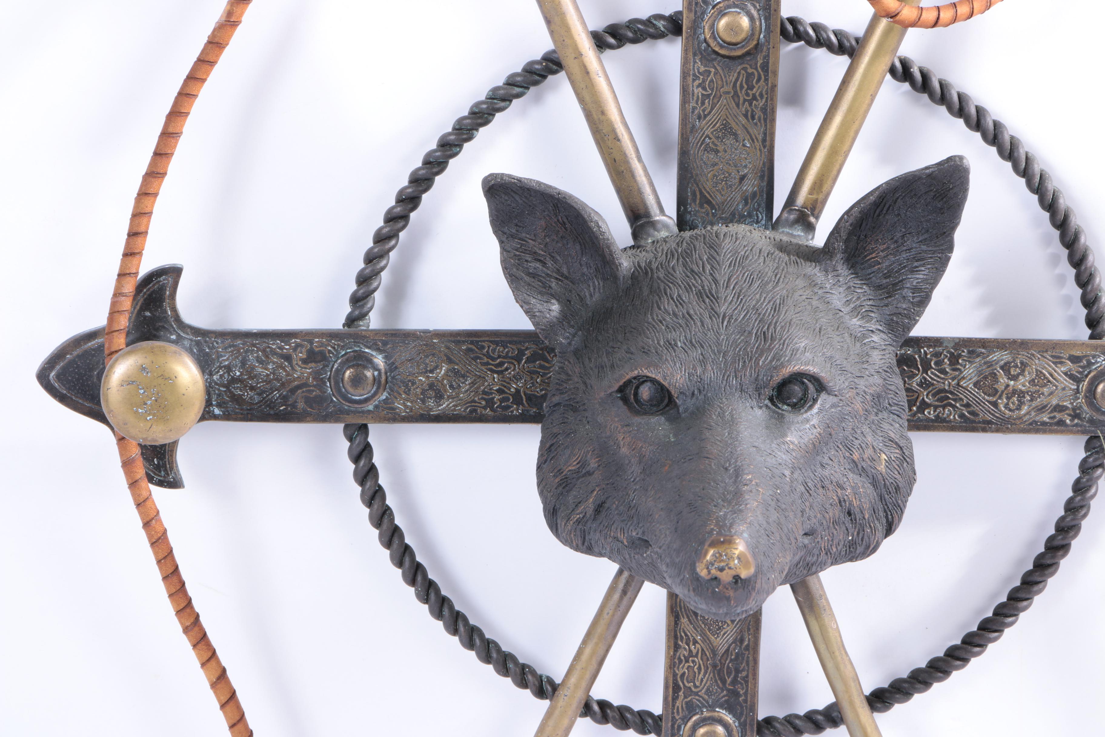 Rustic Fox Themed Metal Wall Hanging