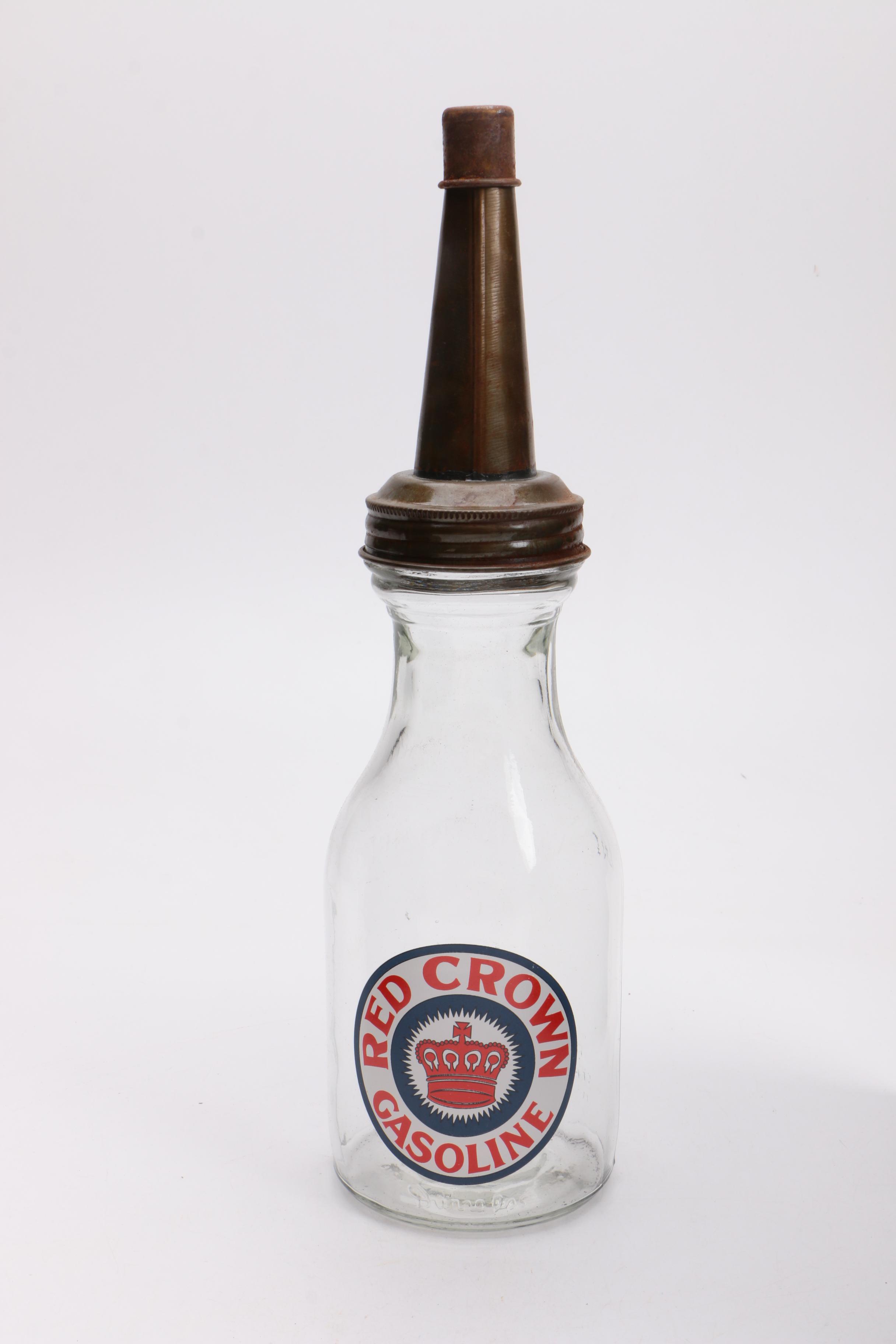 Vintage Motor Oil Bottles In Metal Carrying Case