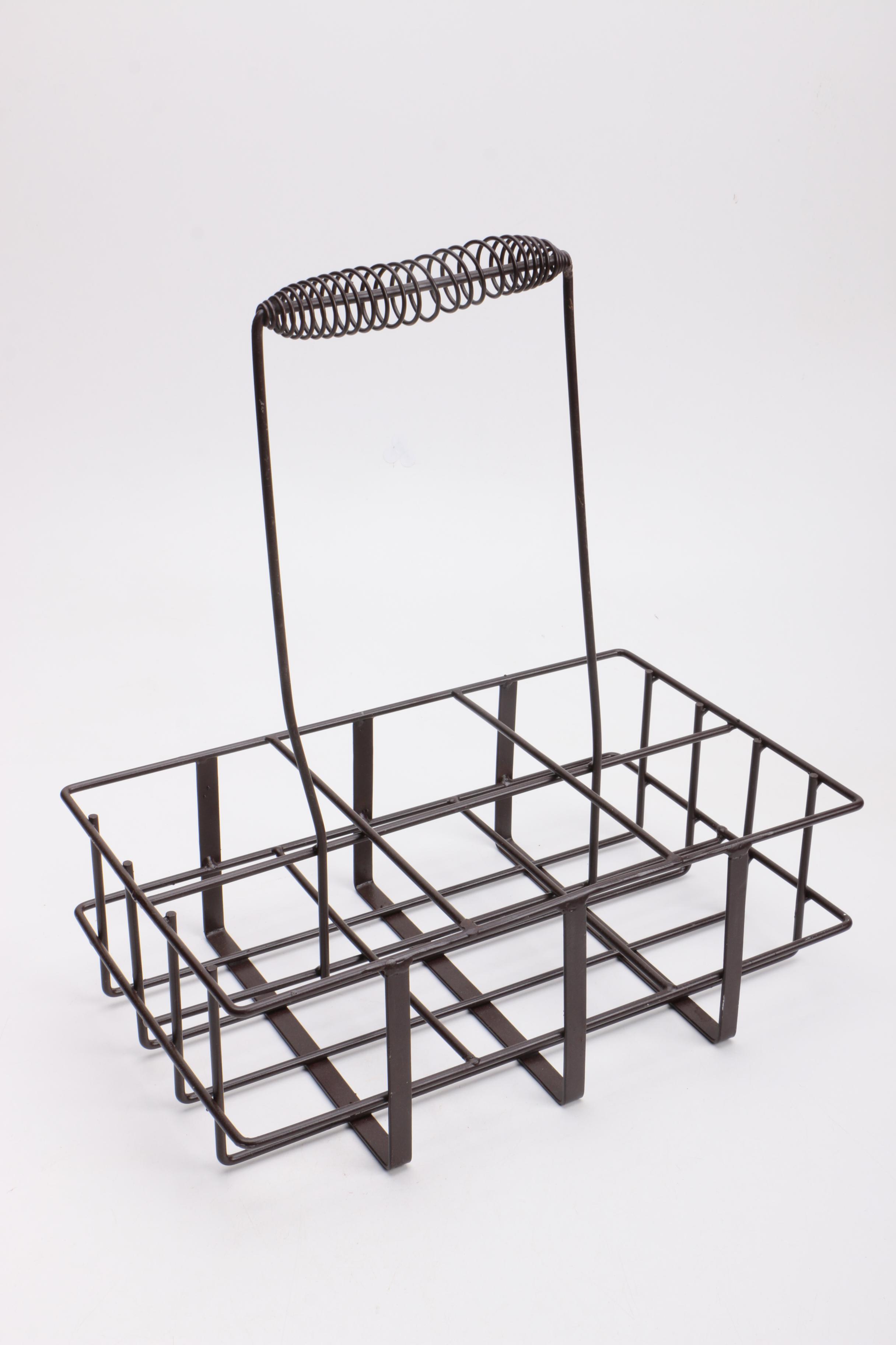 Vintage Motor Oil Bottles In Metal Carrying Case