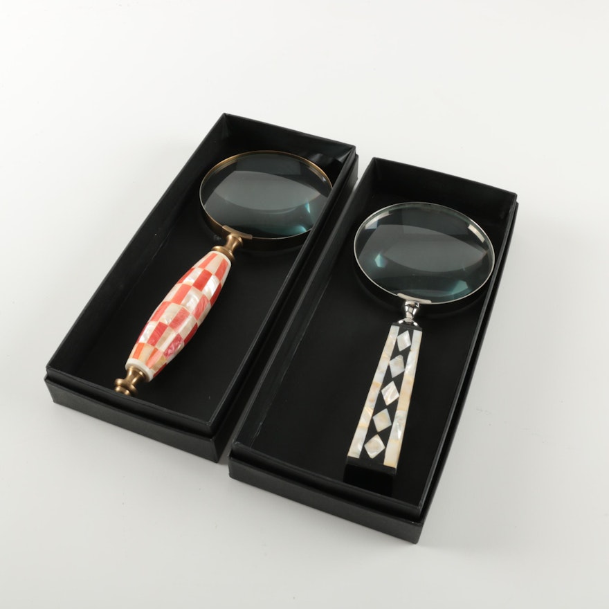 Magnifying Glasses with Mother of Pearl Handles