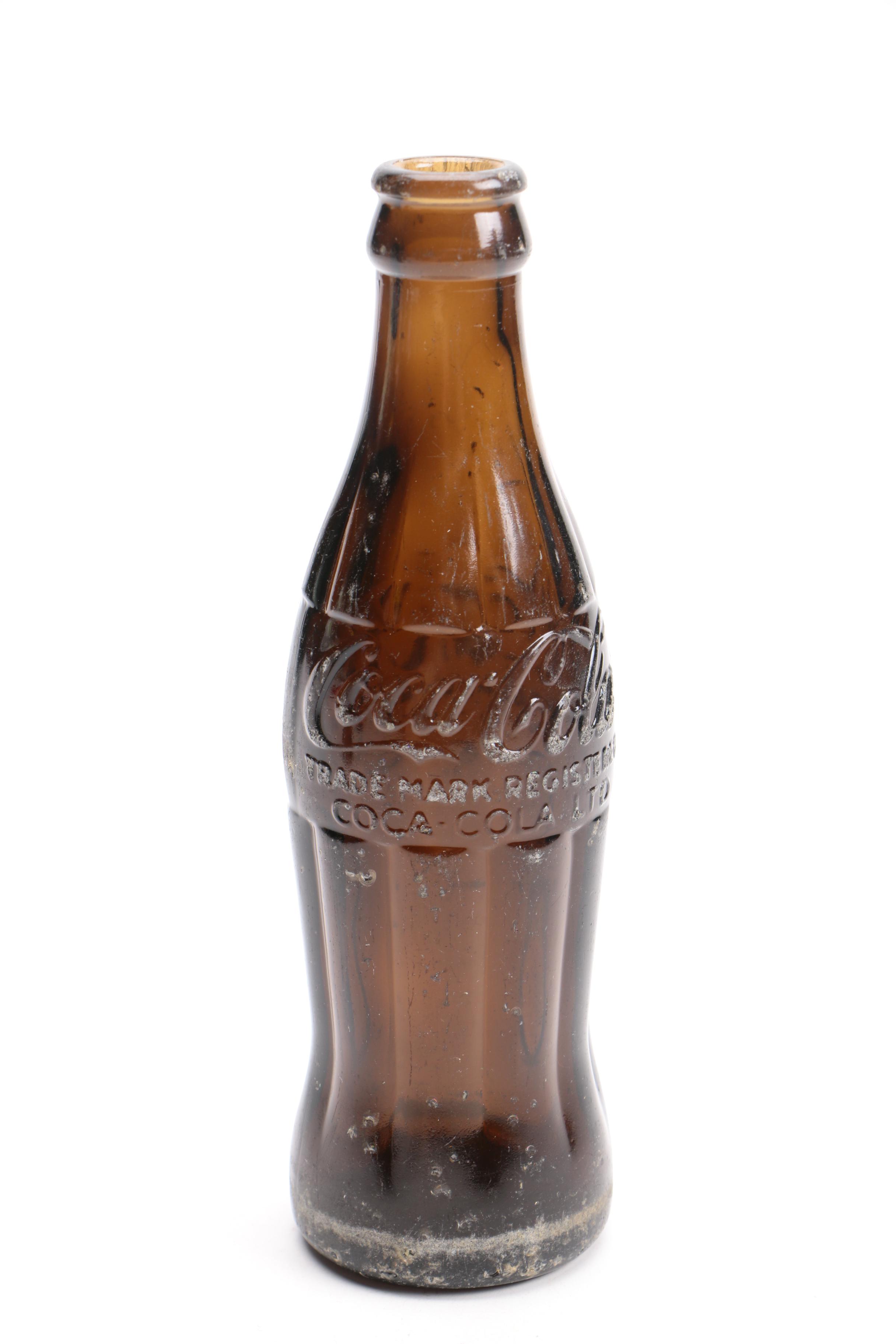 Vintage Brown Glass Coca-Cola Bottles