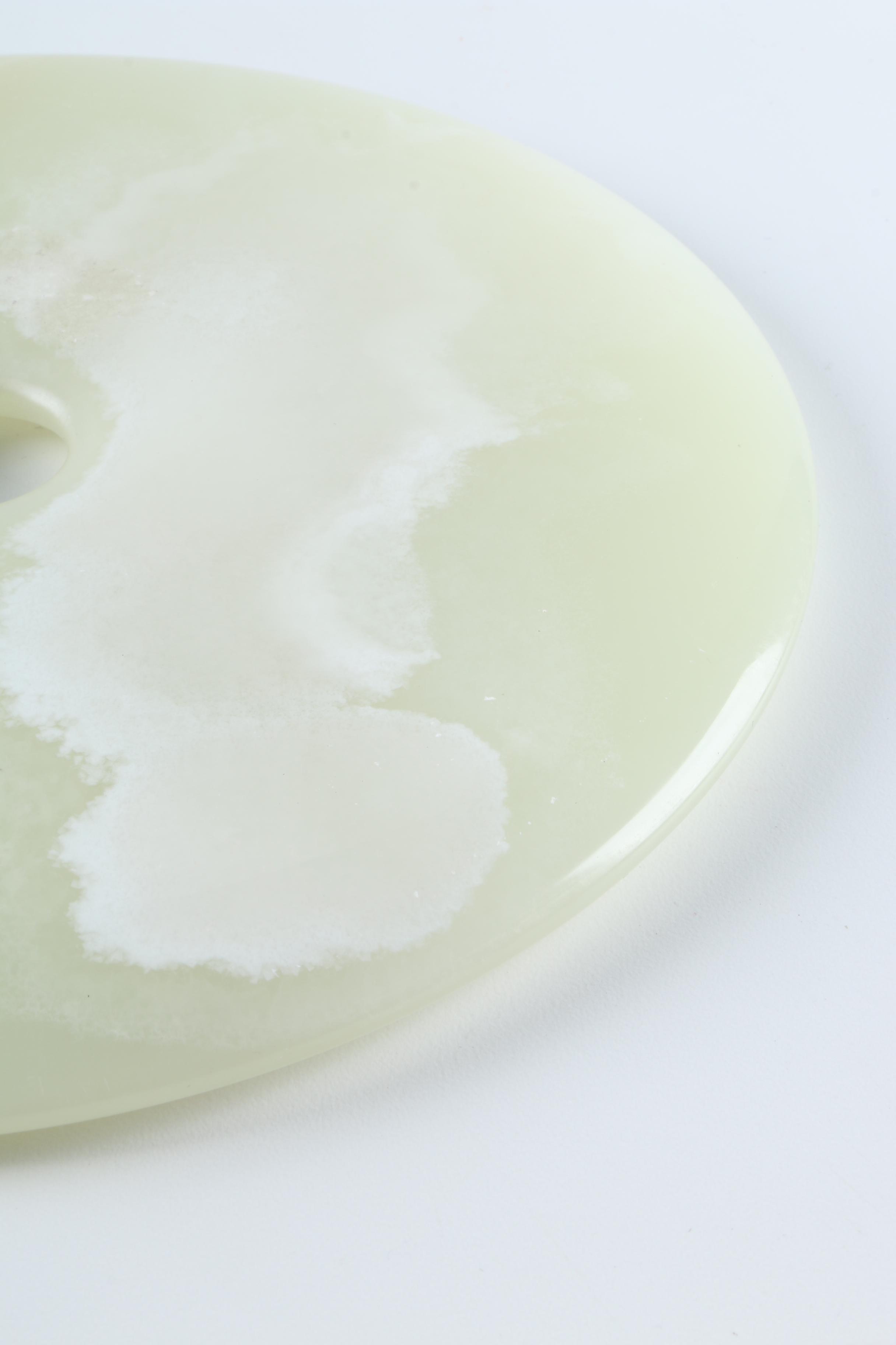 East Asian Style Bowenite Bi Disk