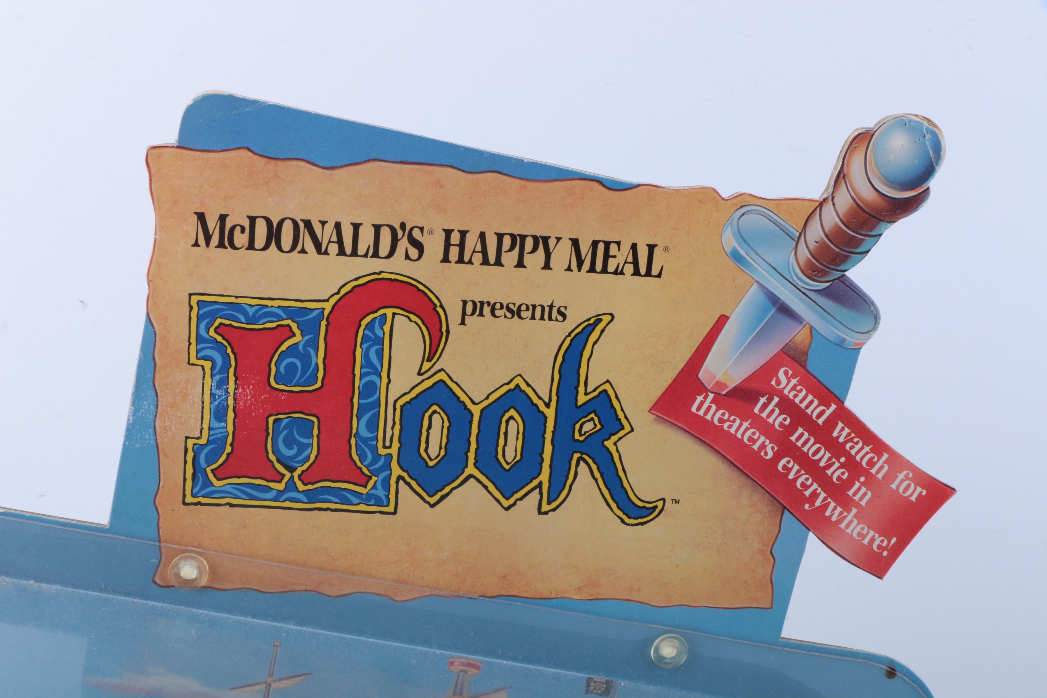 McDonald's Happy Meal "Hook" Movie Tub Toys Collectibles in Display Box