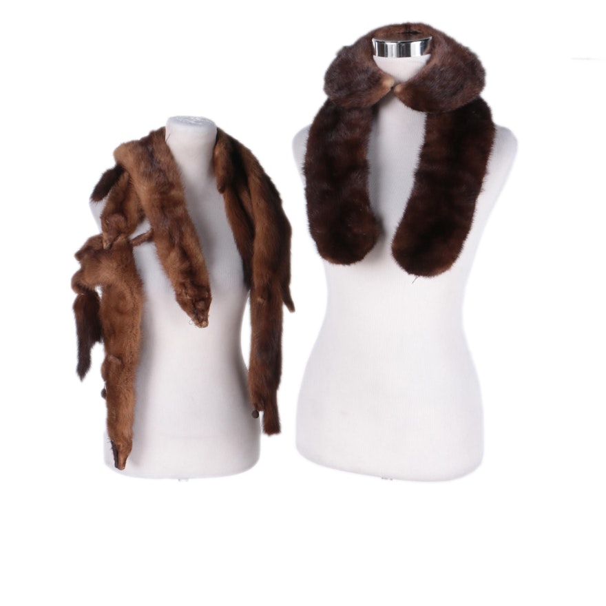 Women's Vintage Mink Fur Wraps and Collars