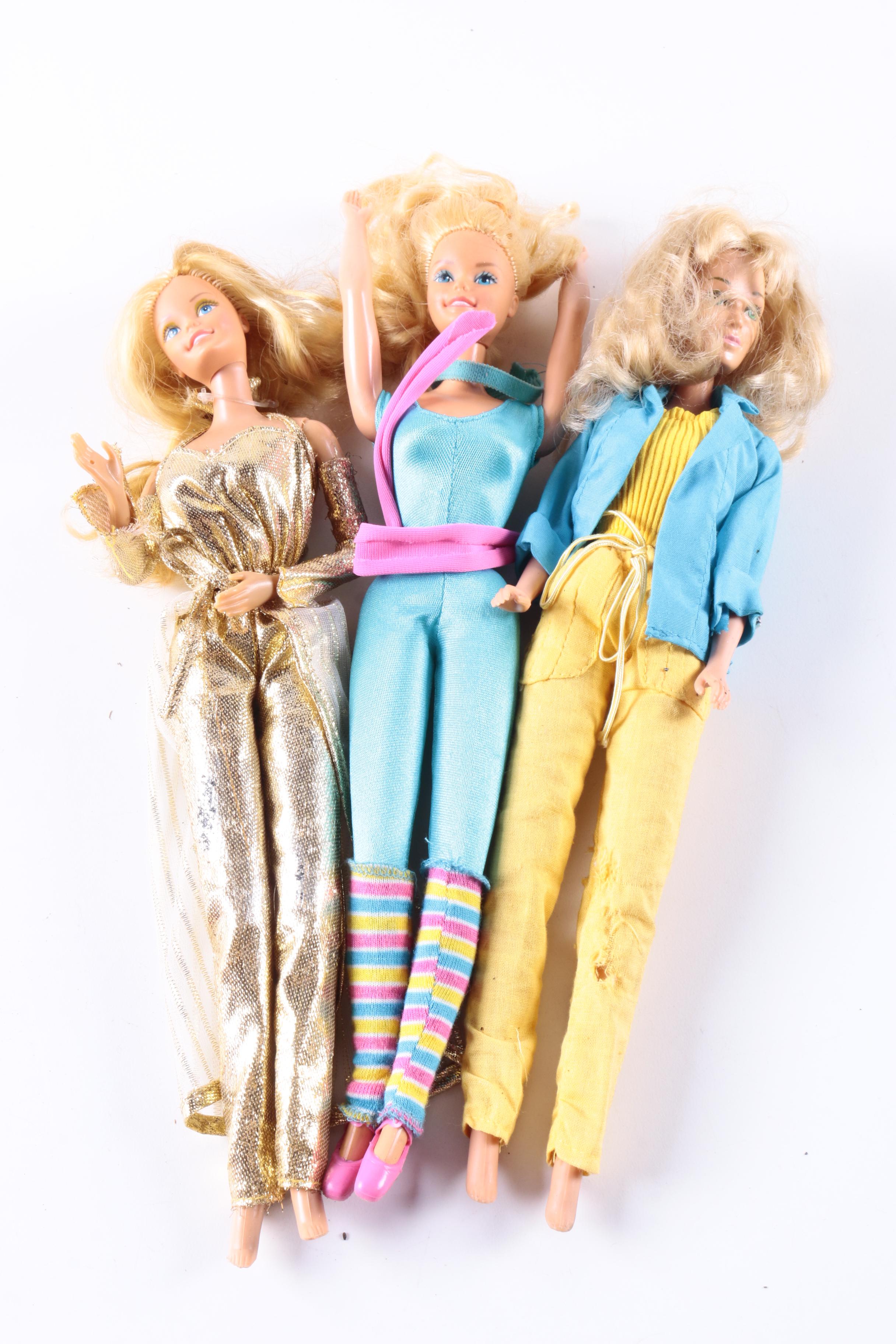 1970s and 1980s Barbie Assortment with Accessories