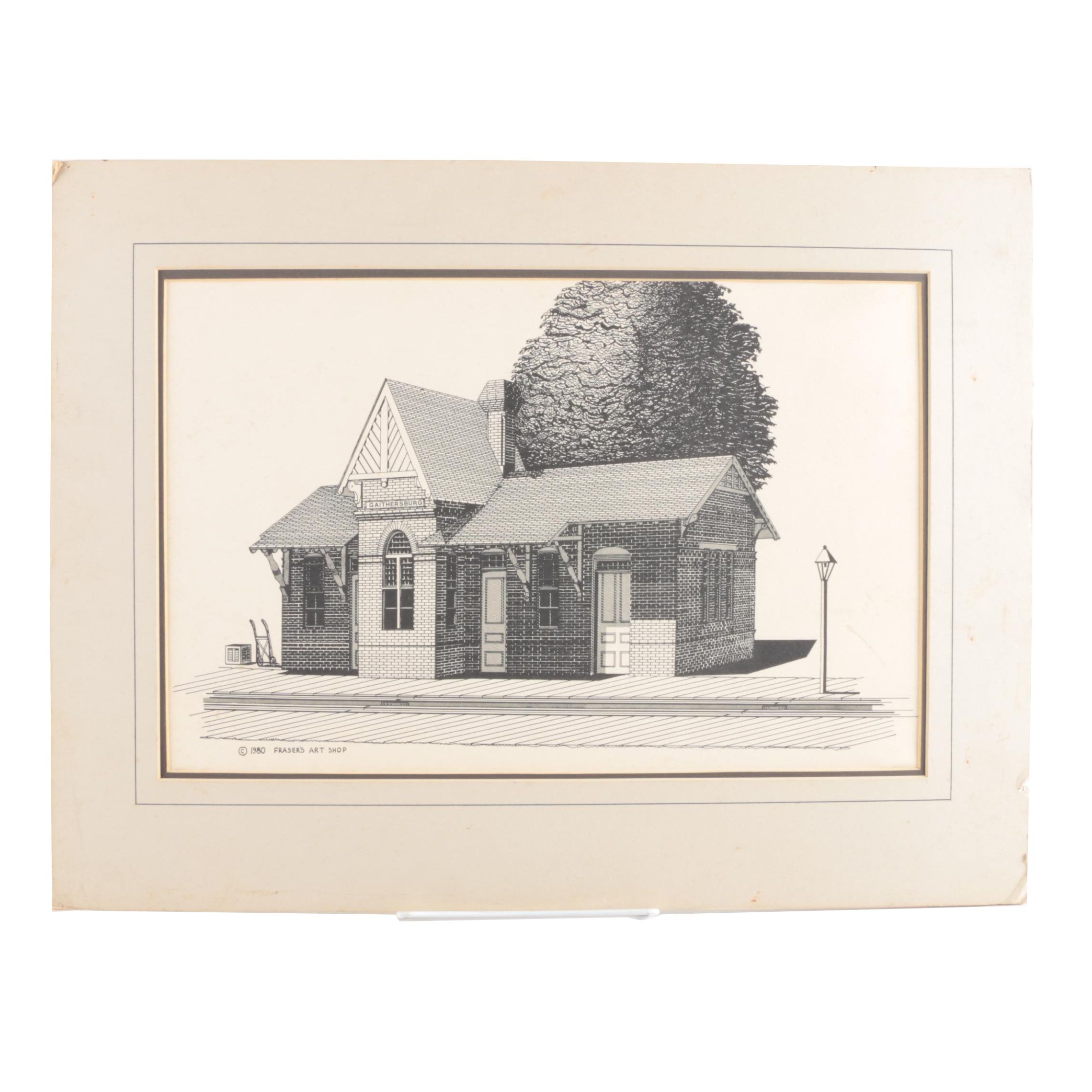 "Fraser's Art Shop" Vintage Lithograph