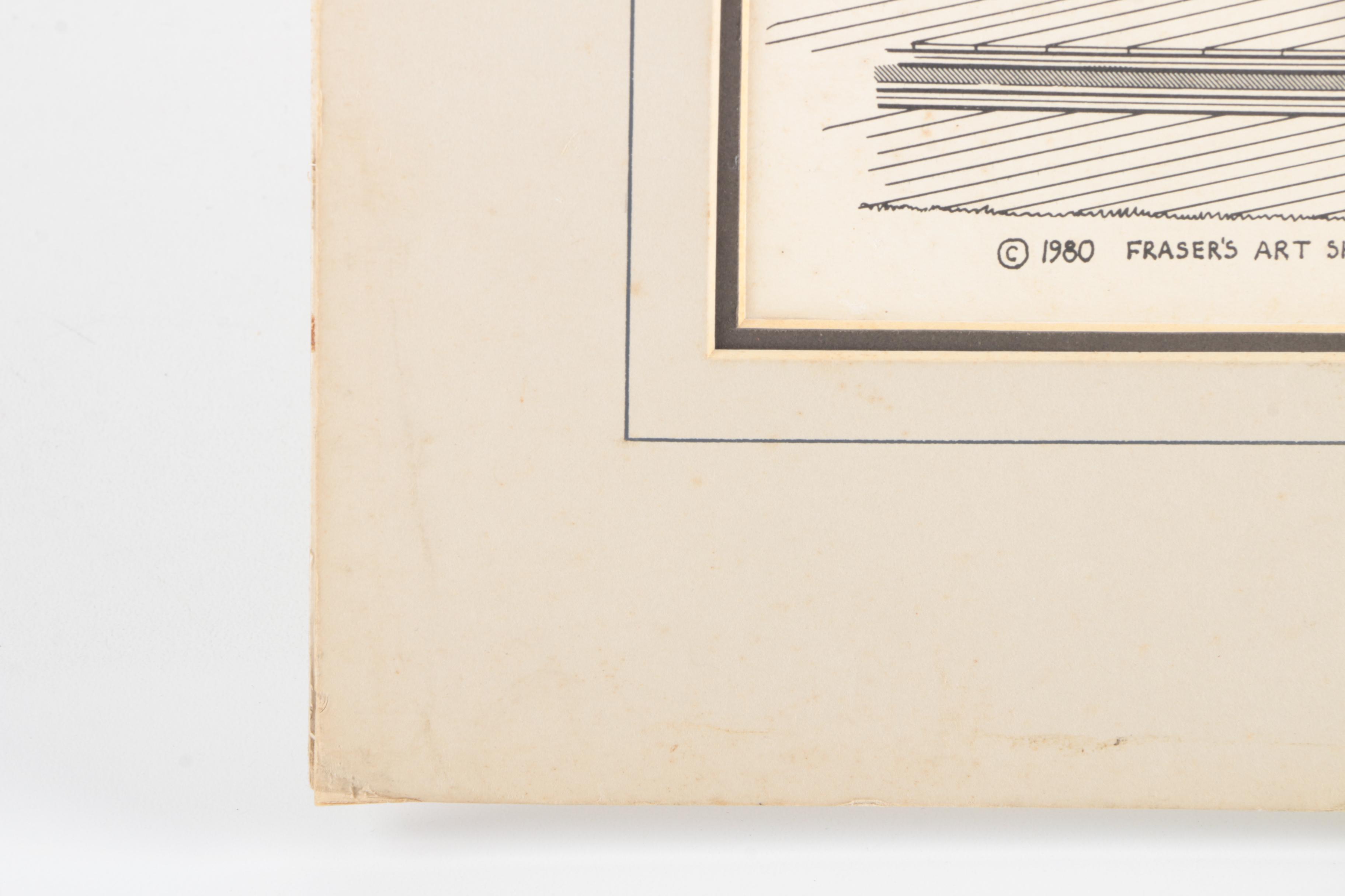 "Fraser's Art Shop" Vintage Lithograph