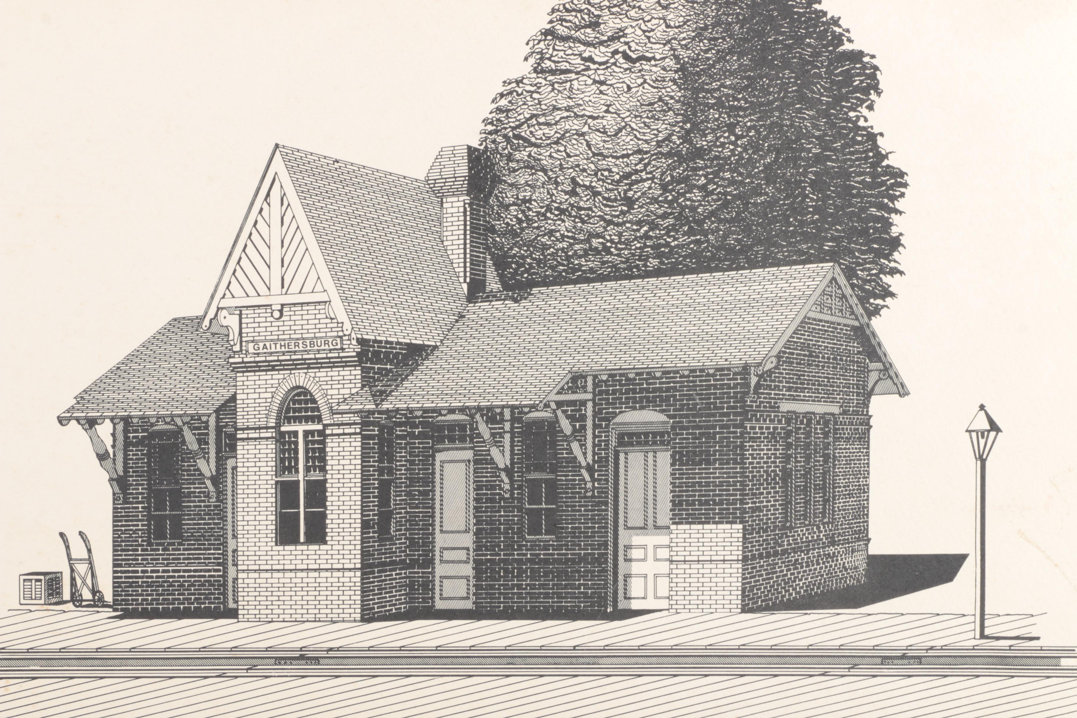 "Fraser's Art Shop" Vintage Lithograph