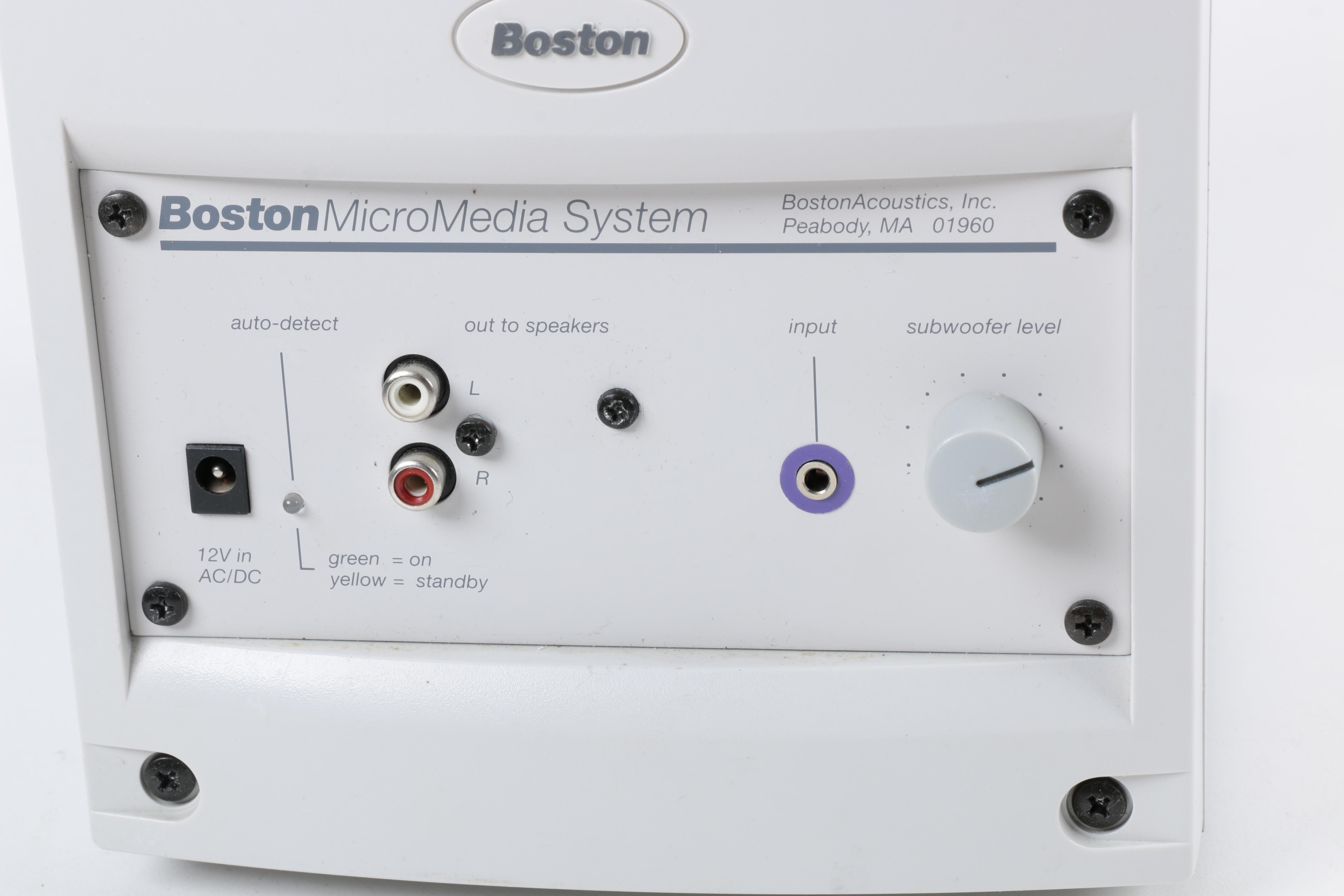 Boston Acoustics MicroMedia Computer Speaker System