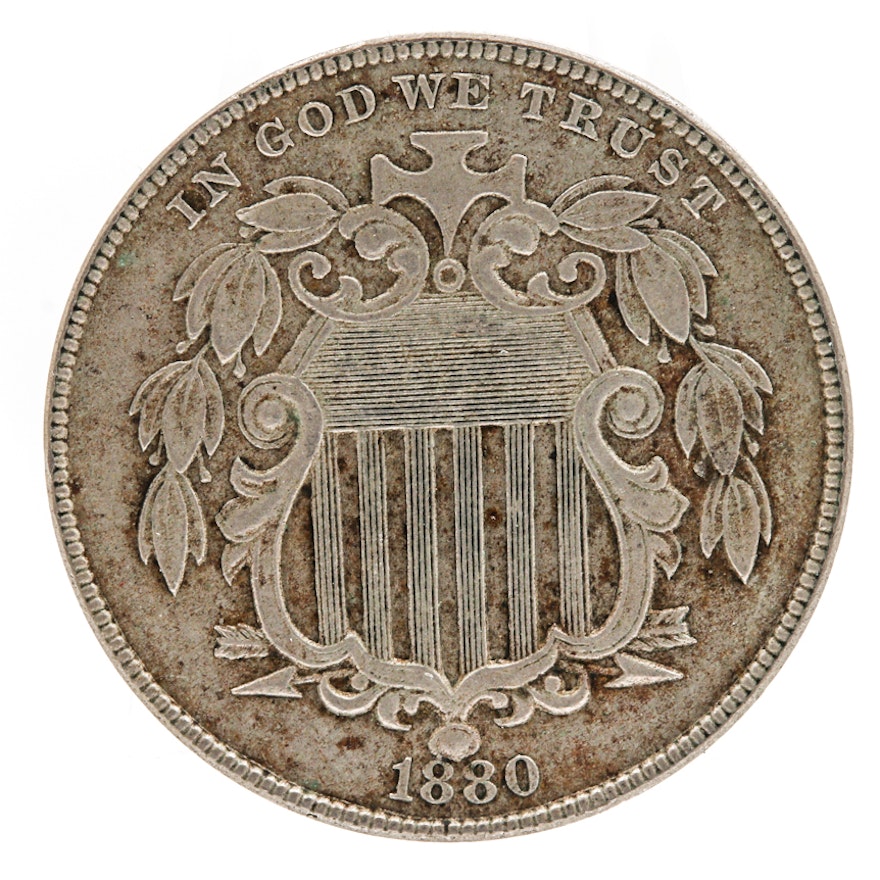 Key Date 1880 U.S. Shield Nickel