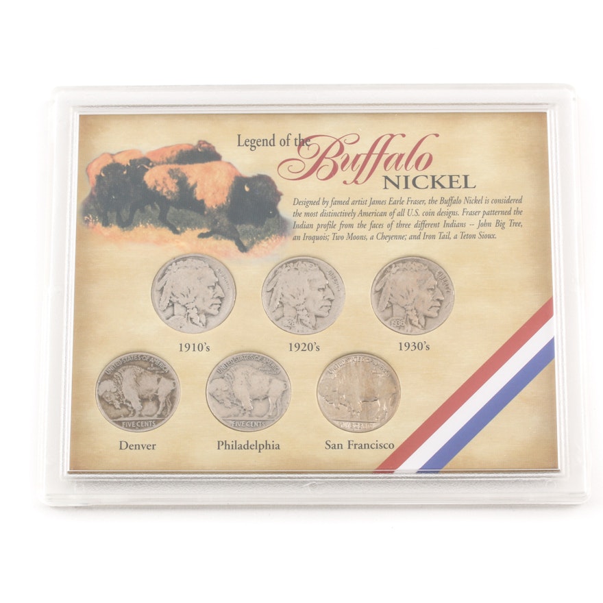 Group of 6 Various Buffalo Nickels