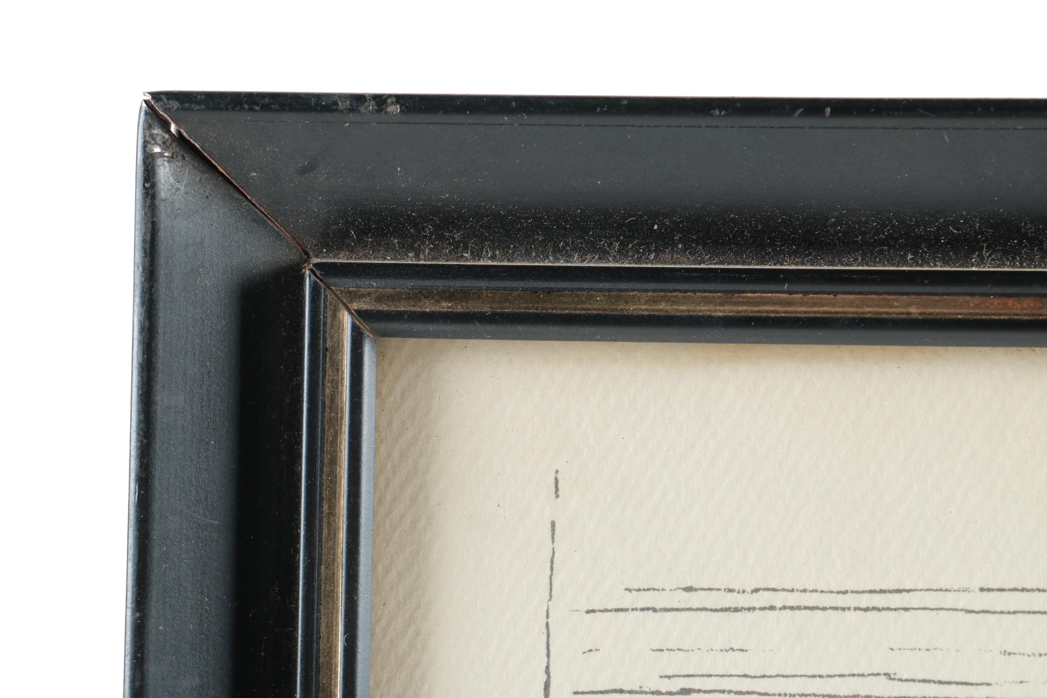 Pair Lithographs on Paper of Modern Car Scenes