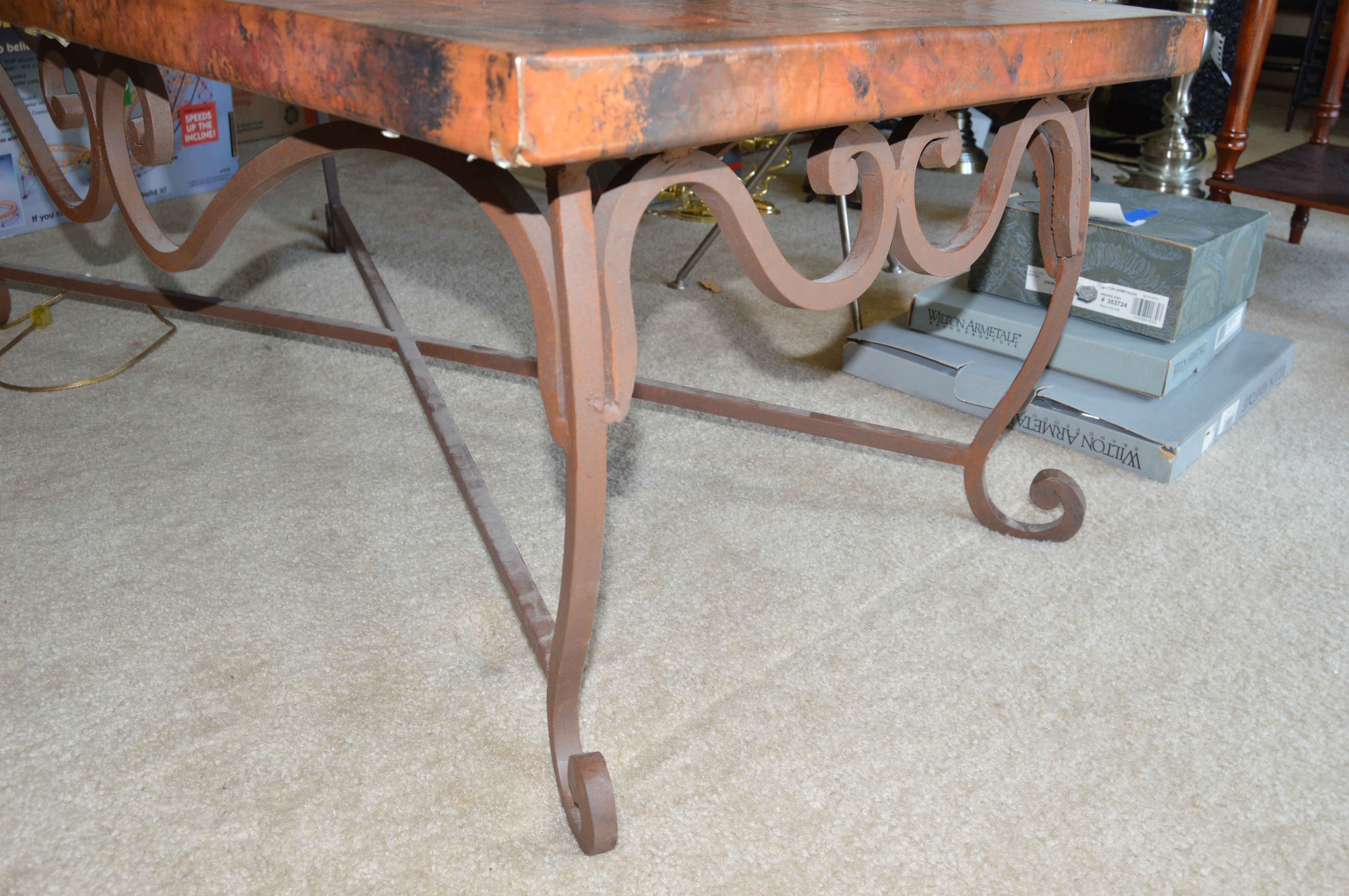 Copper Top Coffee Table from Arhaus