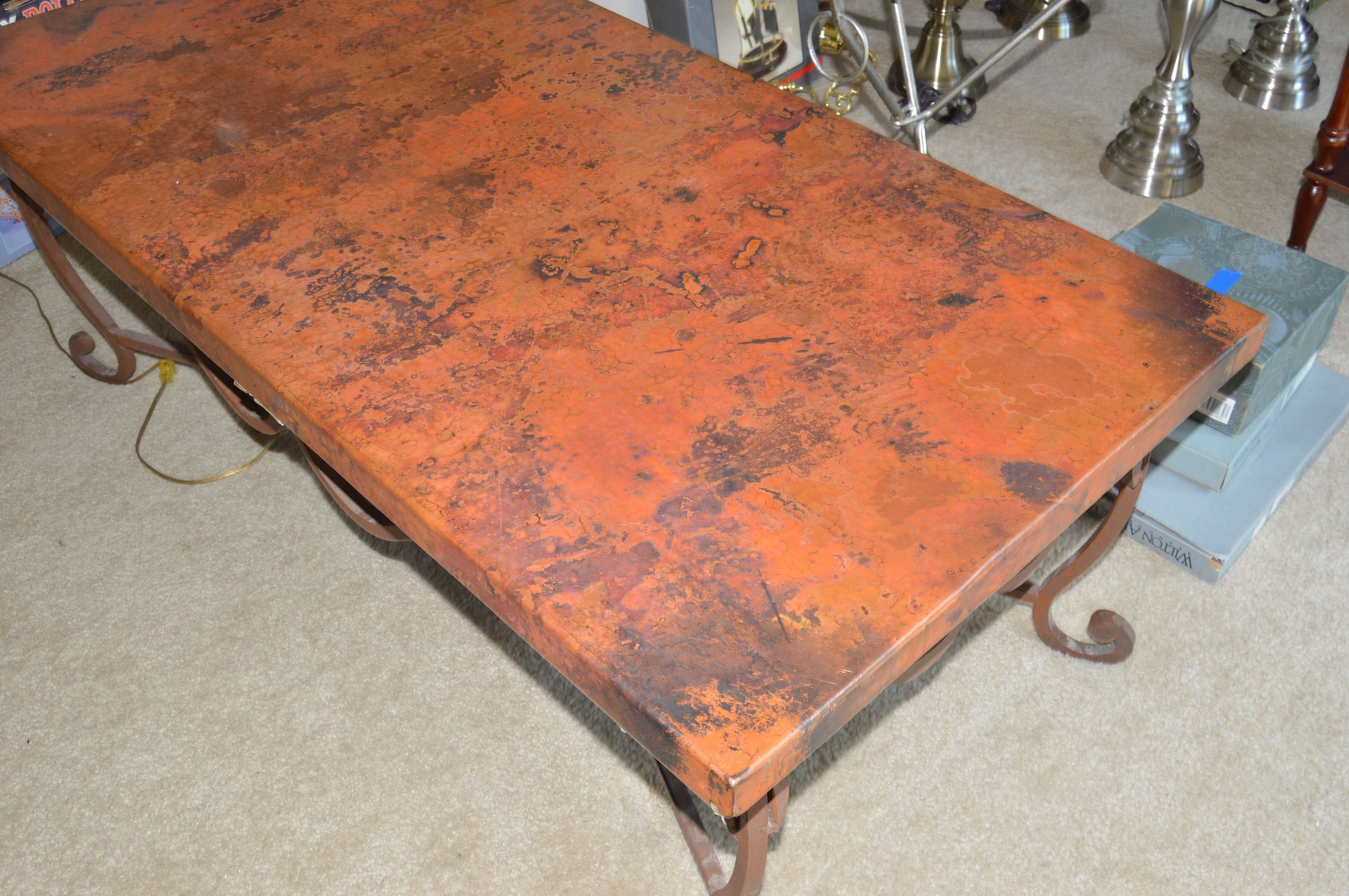 Copper Top Coffee Table from Arhaus