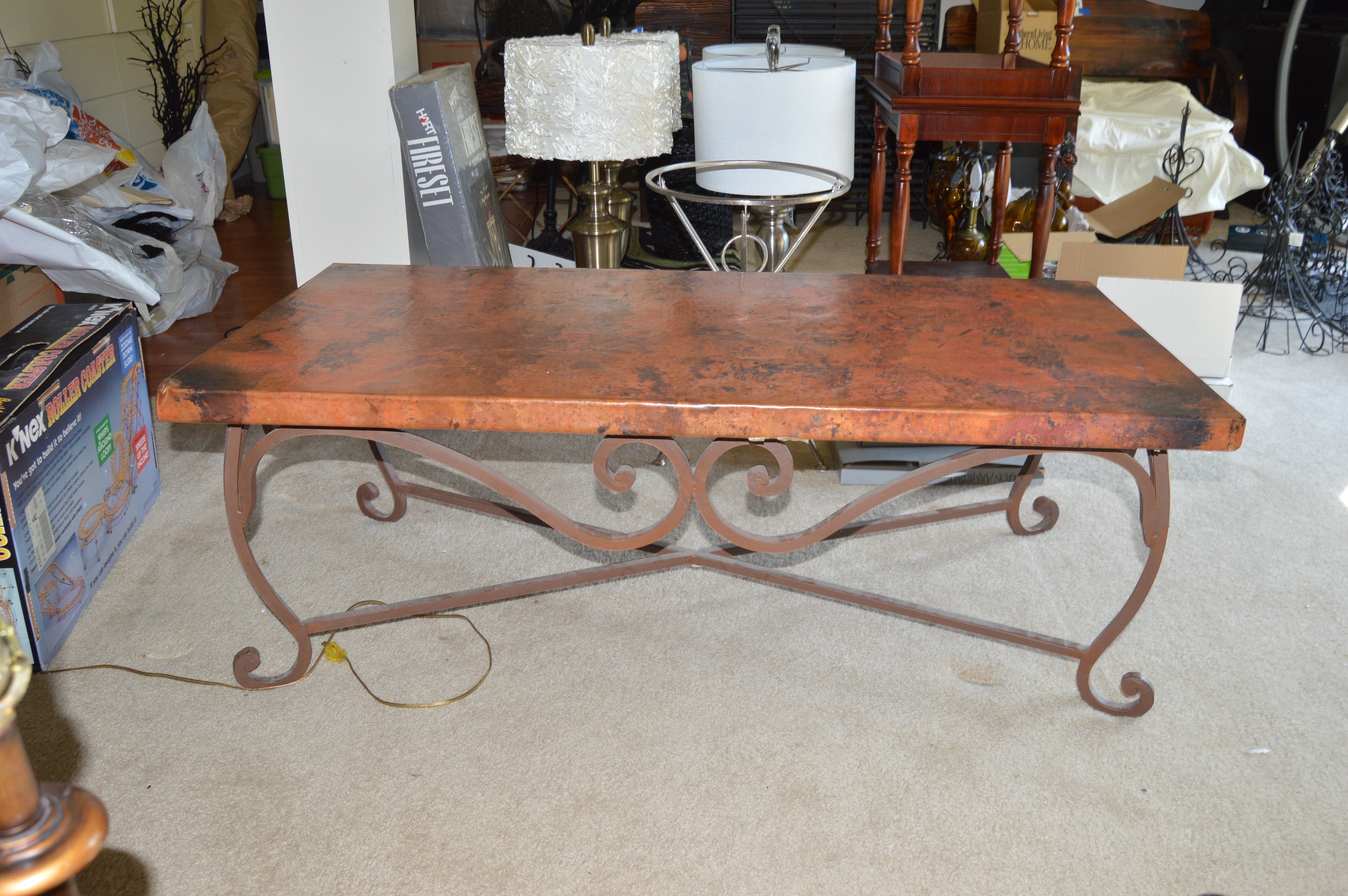 Copper Top Coffee Table from Arhaus