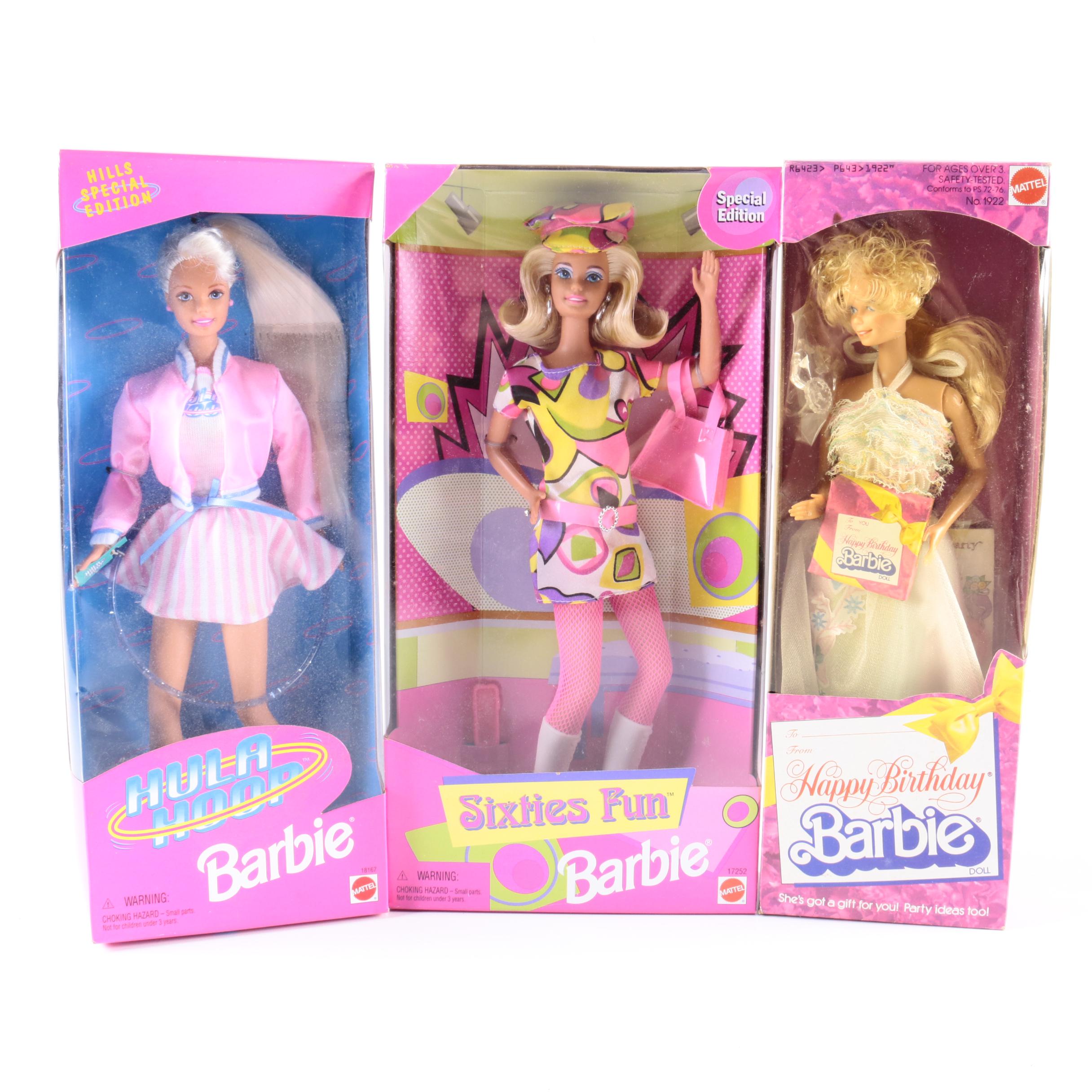 Vintage Special Edition Barbie Dolls Including "Sixties Fun" Barbie