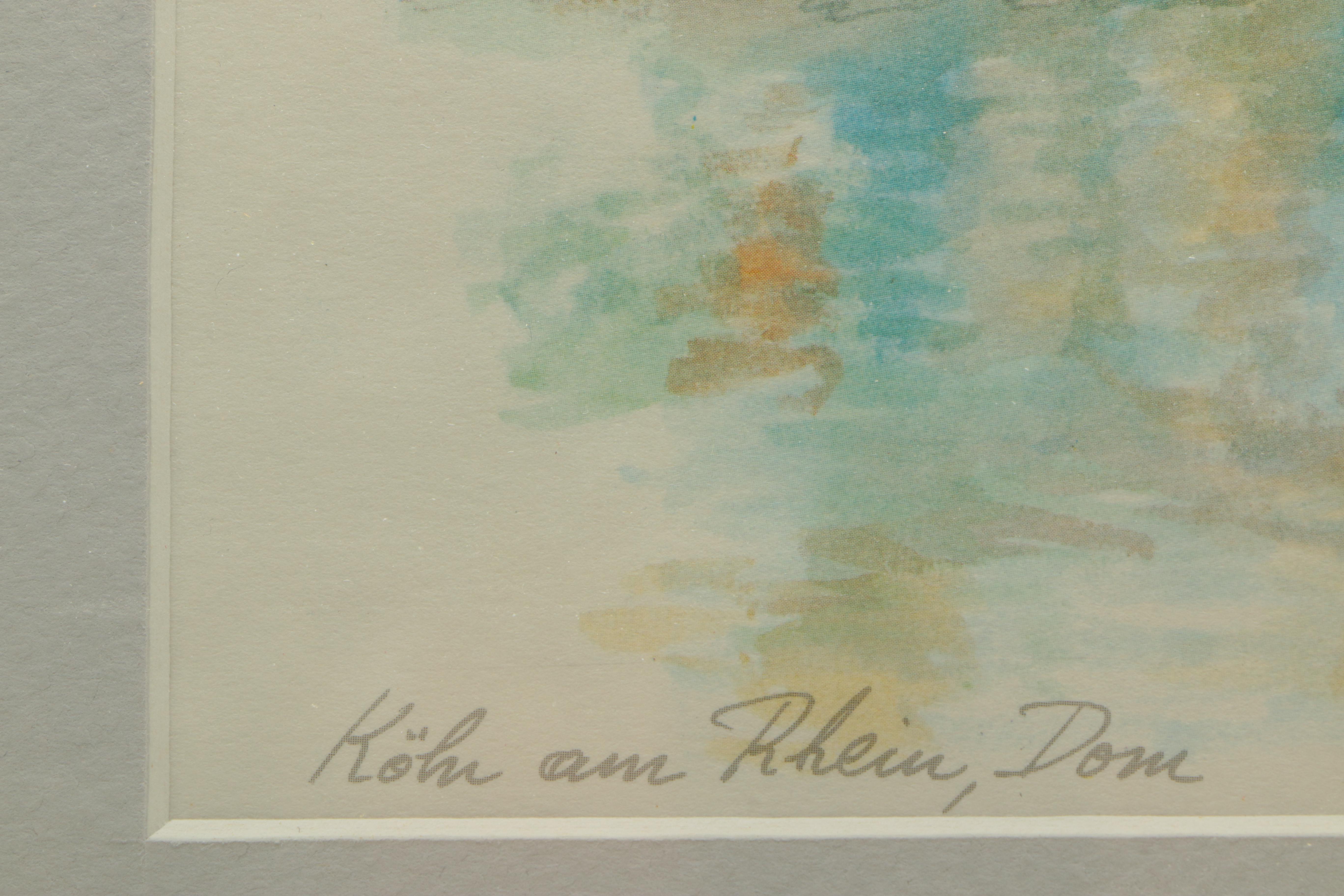 Bernadette Loy Offset Lithographs of Paris and Cologne