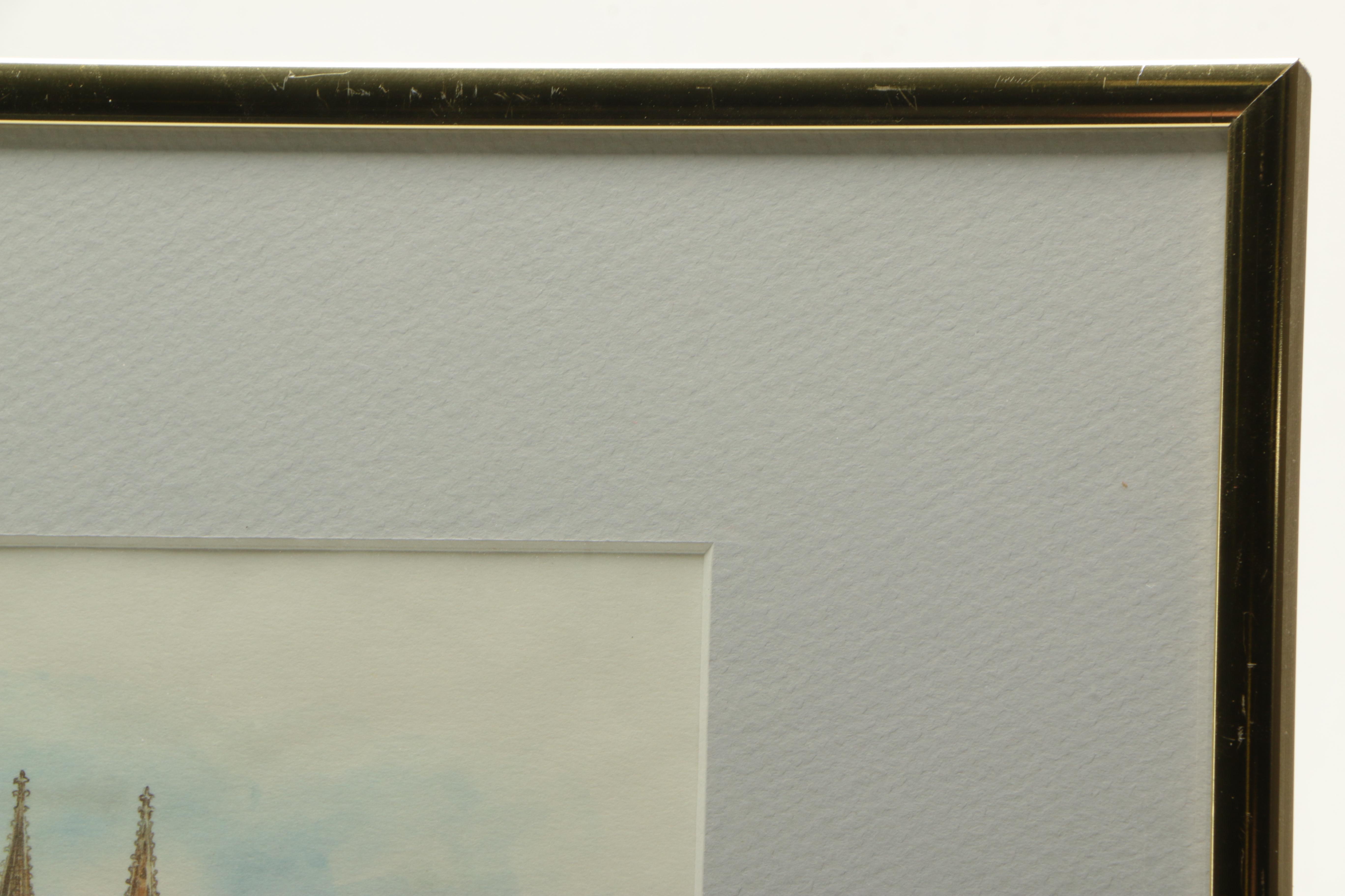 Bernadette Loy Offset Lithographs of Paris and Cologne