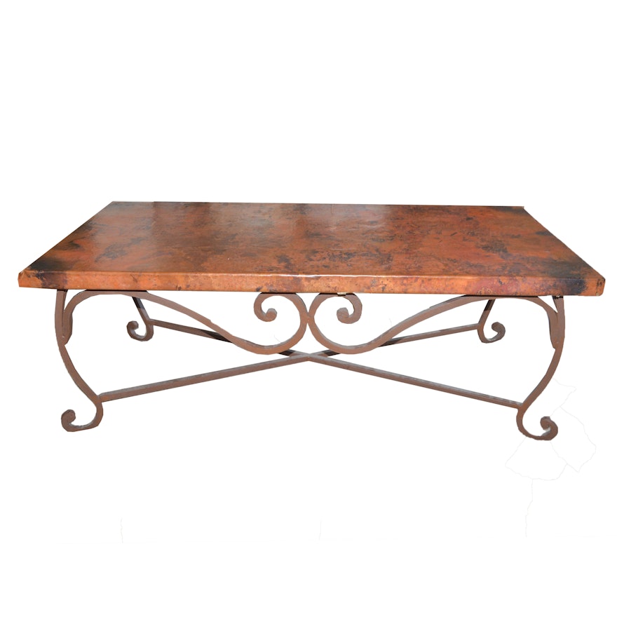 Copper Top Coffee Table from Arhaus