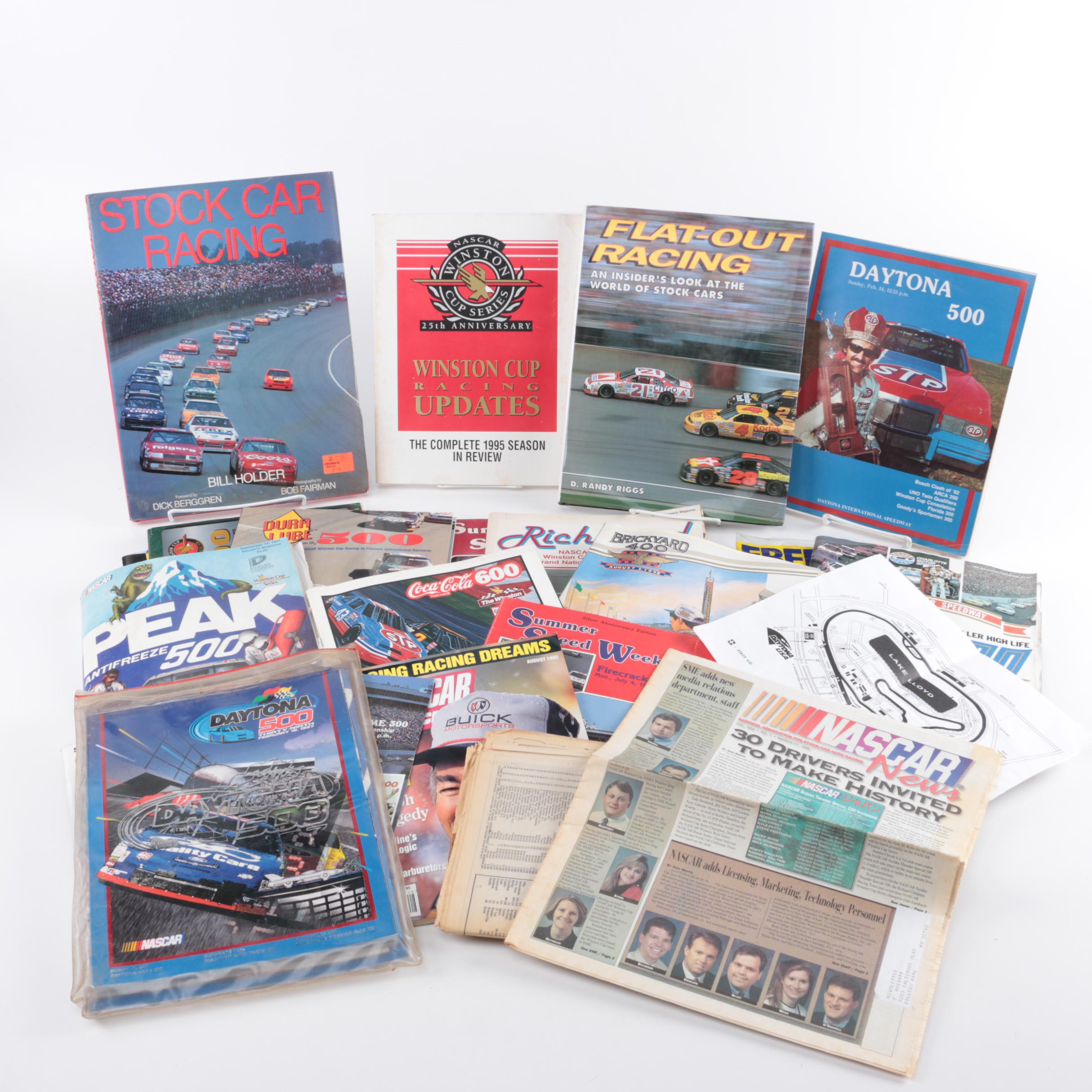 Assorted Racing Magazines, Booklets, and Newspapers