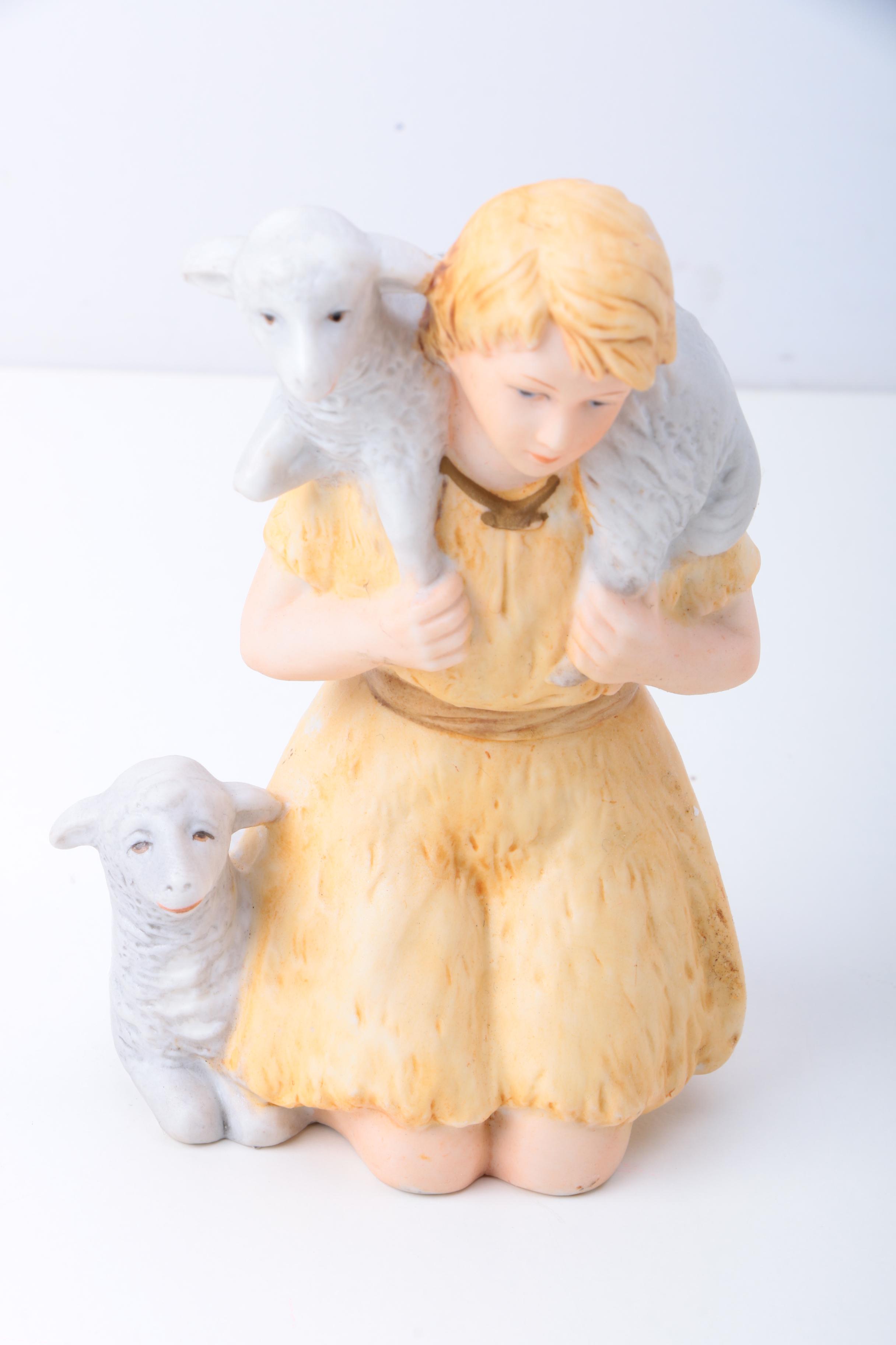 Vintage Homco Porcelain Nativity Scene