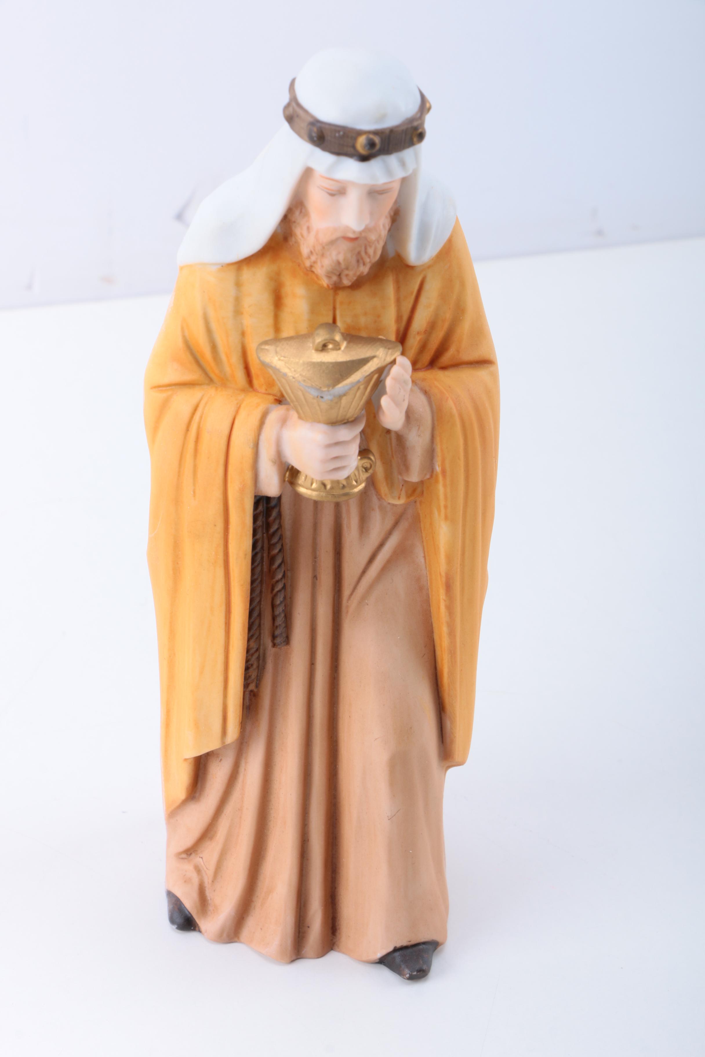 Vintage Homco Porcelain Nativity Scene