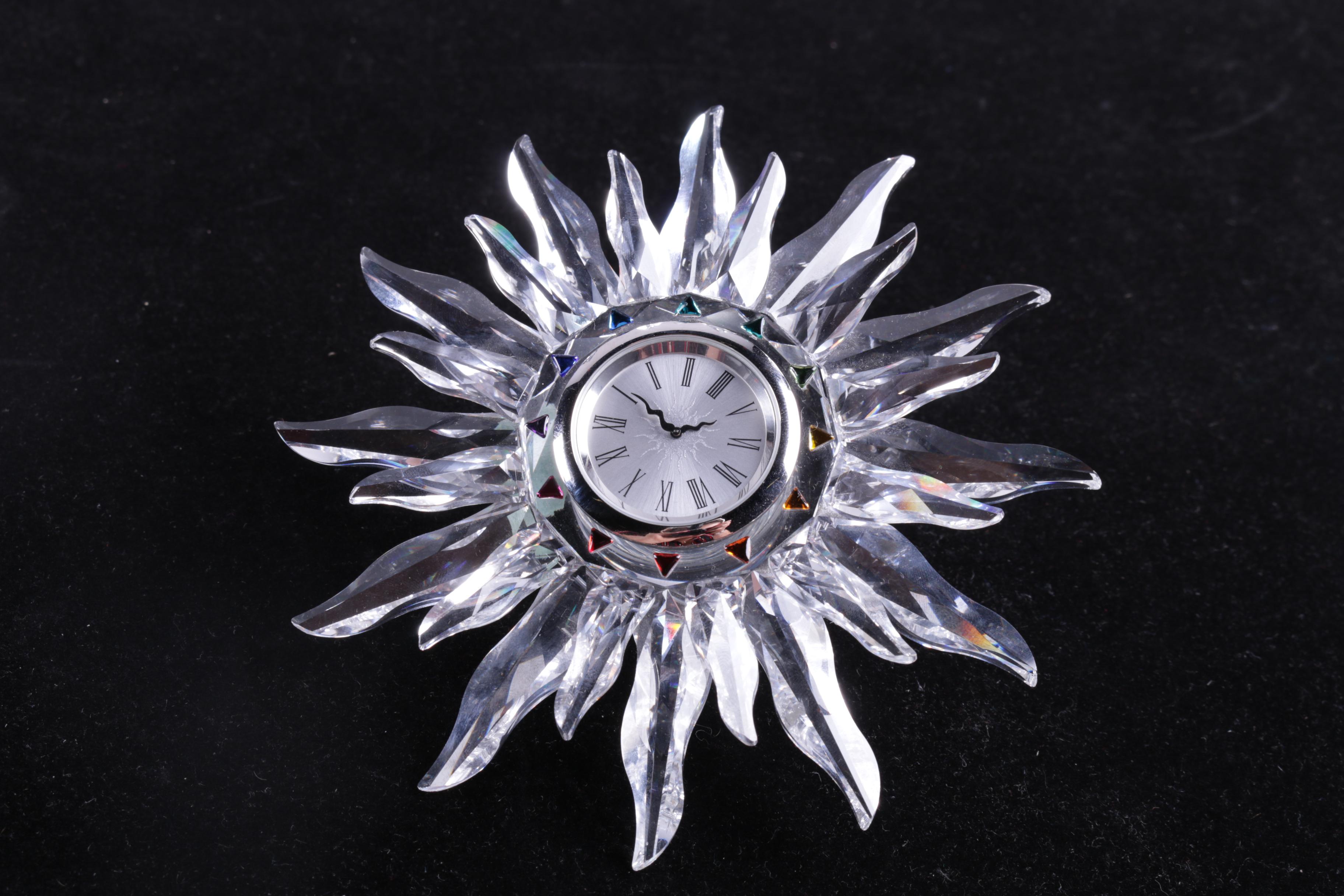 Swarovski Crystal " Solaris" Table Clock