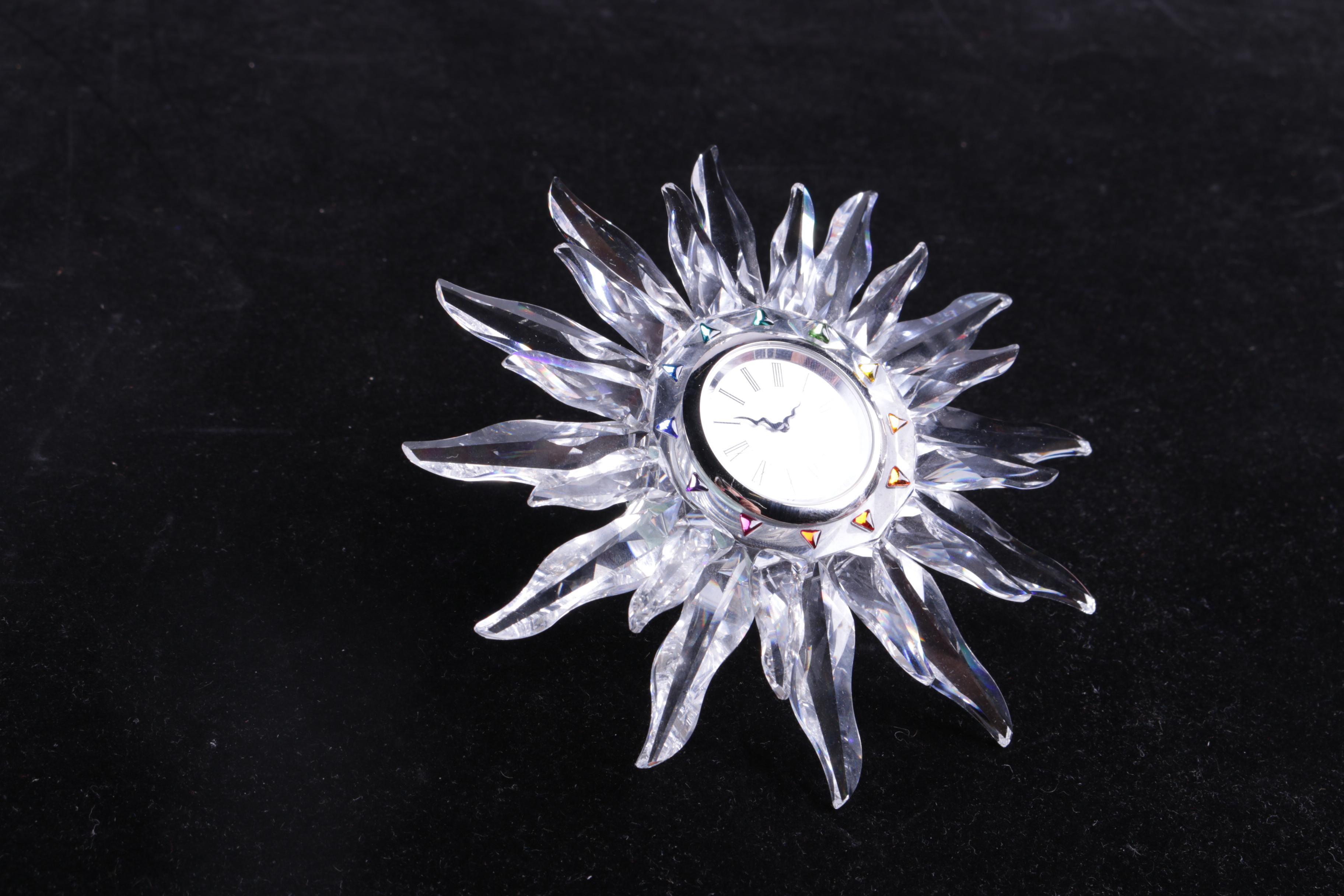 Swarovski Crystal " Solaris" Table Clock