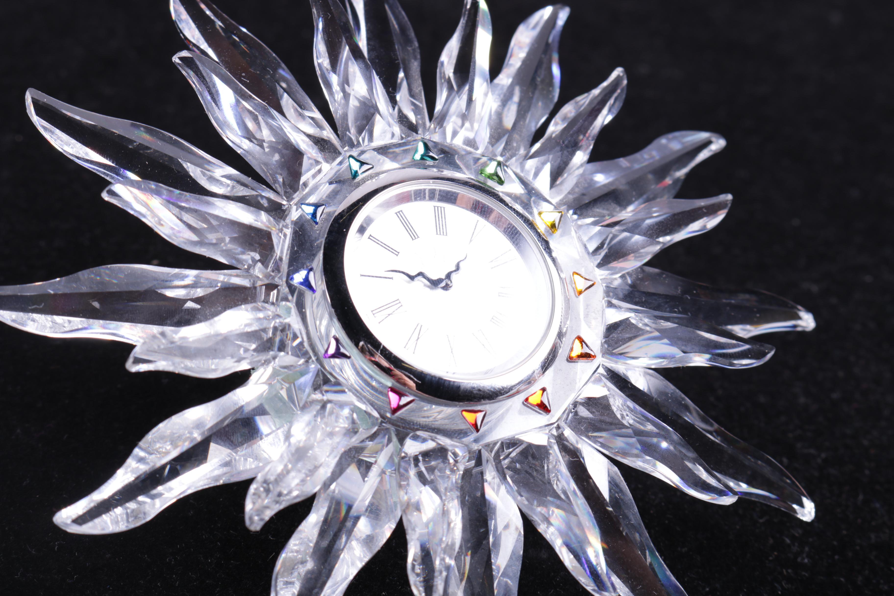 Swarovski Crystal " Solaris" Table Clock