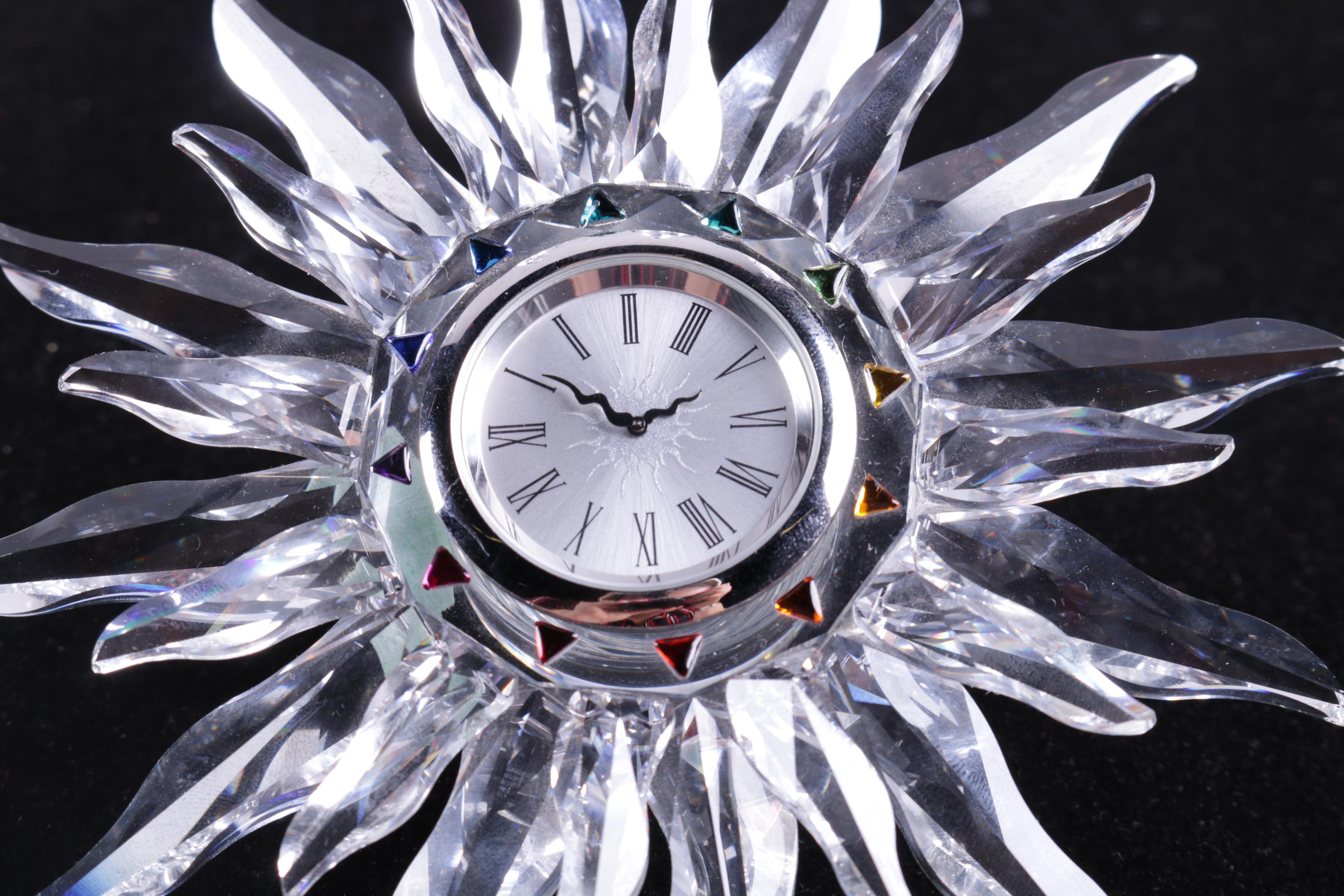 Swarovski Crystal " Solaris" Table Clock