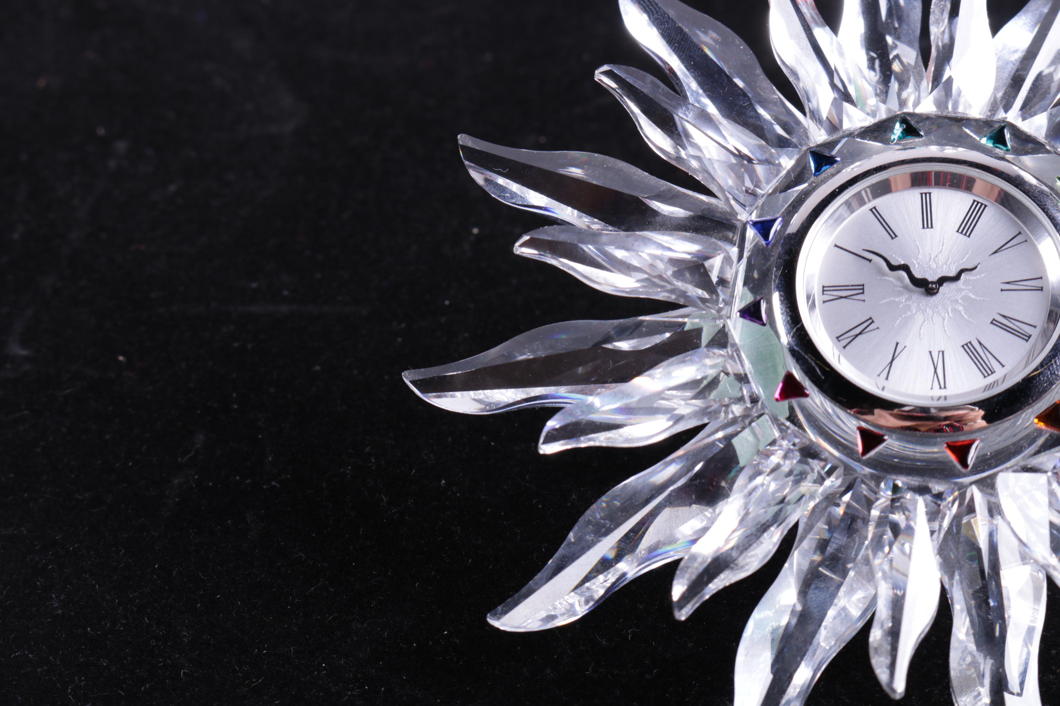 Swarovski Crystal " Solaris" Table Clock