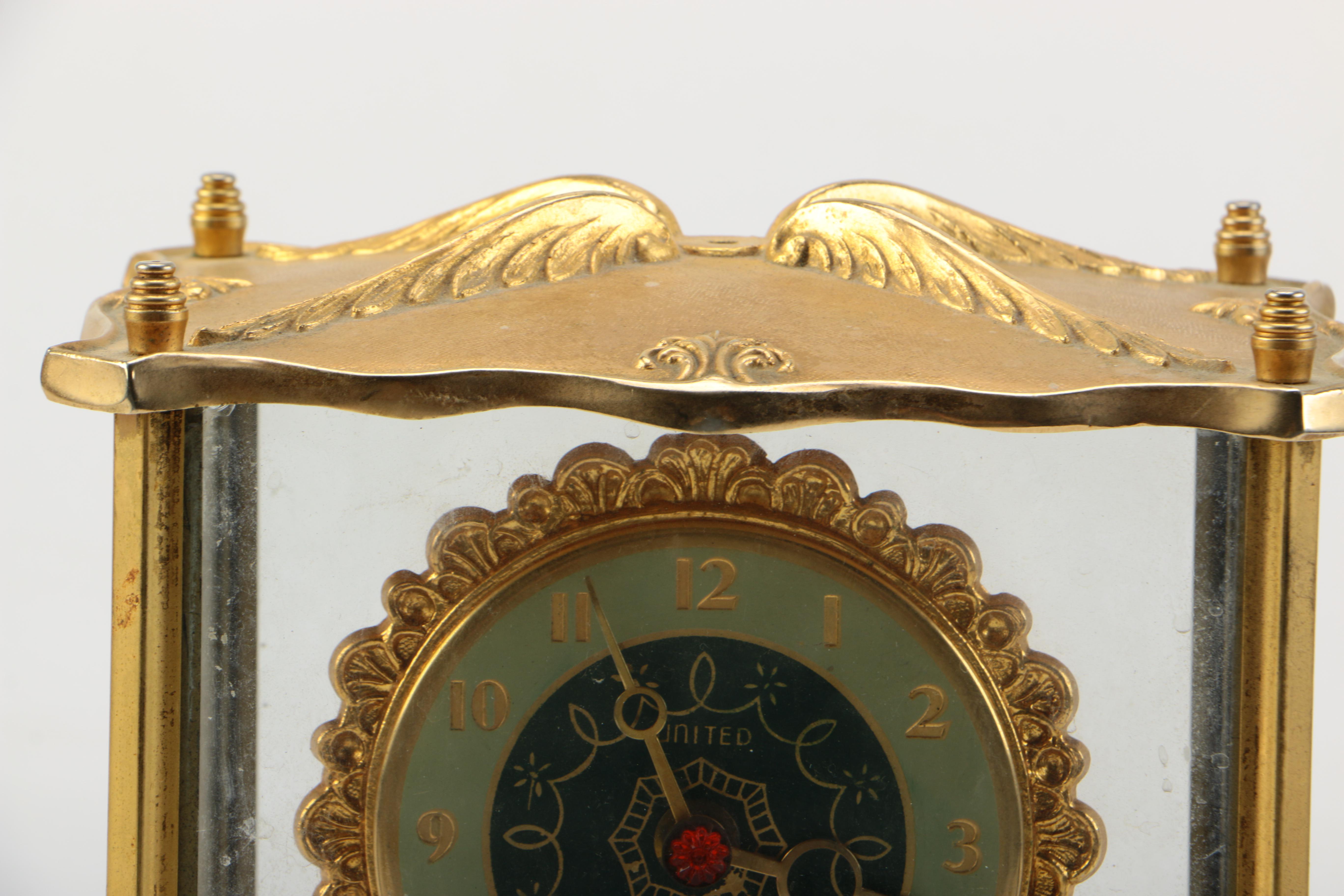 Vintage United Clock Company Mantel Clock Model #990