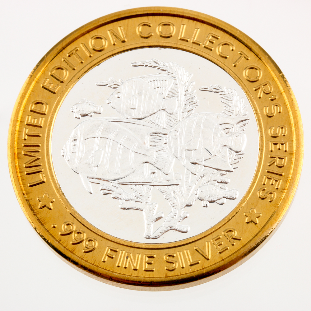 Five 999 Silver Casino Gaming Tokens