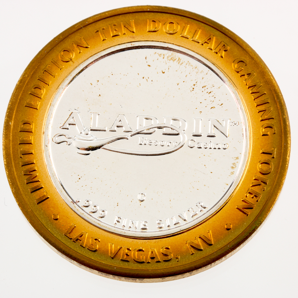 Five 999 Silver Casino Gaming Tokens