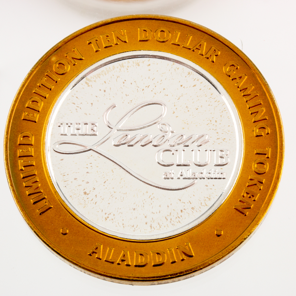 Five 999 Silver Casino Gaming Tokens