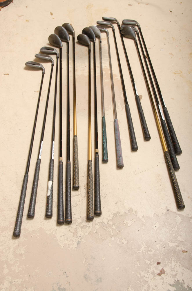 Coach Collection Golf Bag with Assorted Clubs