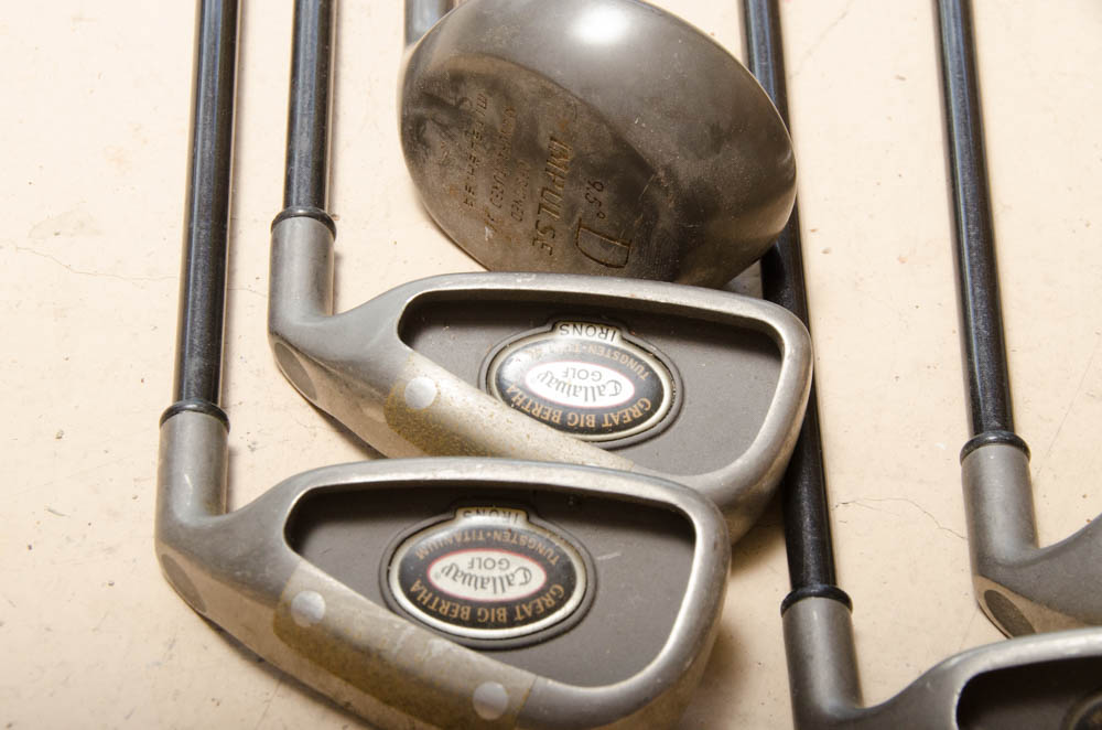 Coach Collection Golf Bag with Assorted Clubs