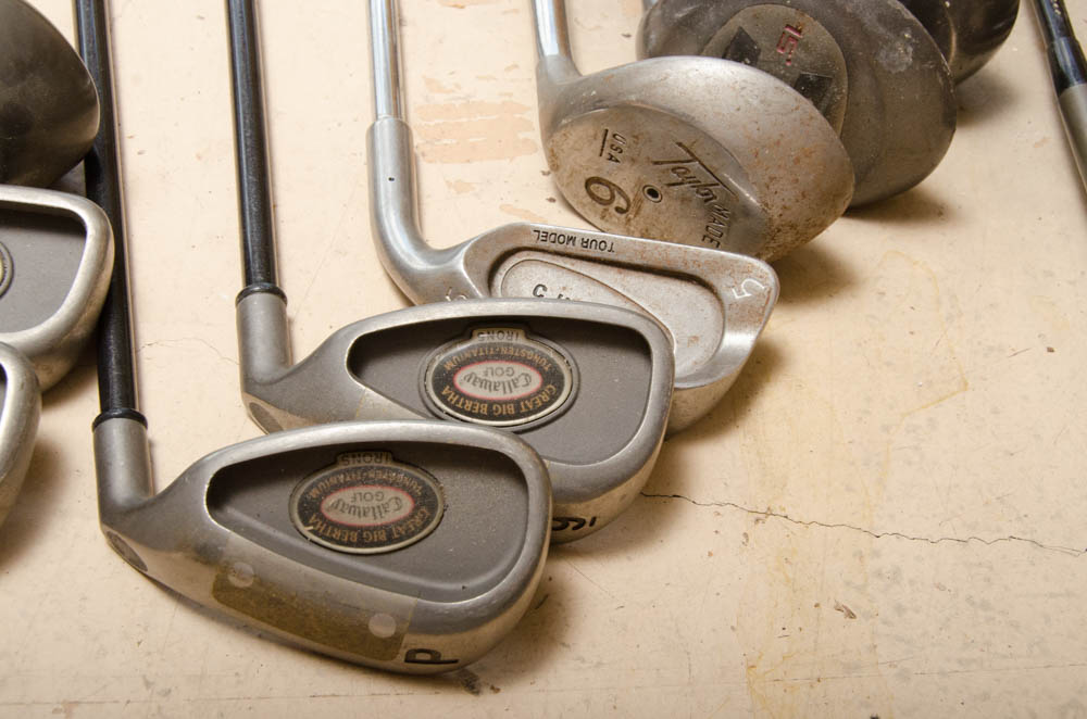 Coach Collection Golf Bag with Assorted Clubs