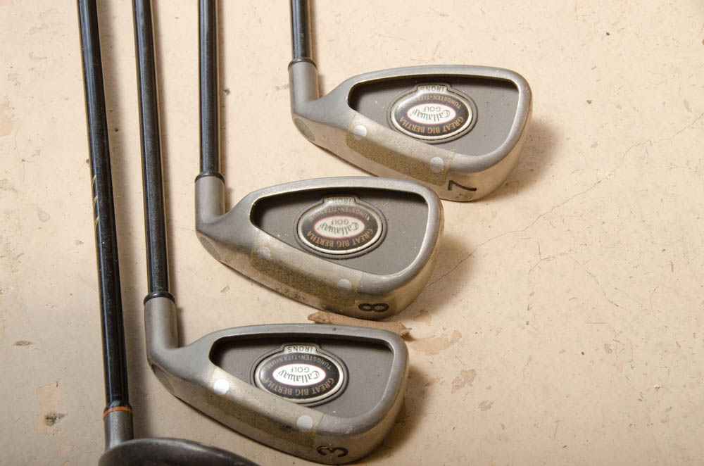 Coach Collection Golf Bag with Assorted Clubs