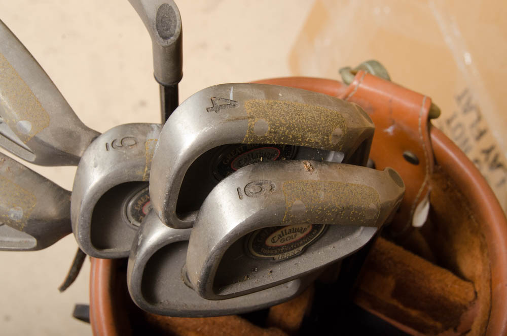 Coach Collection Golf Bag with Assorted Clubs