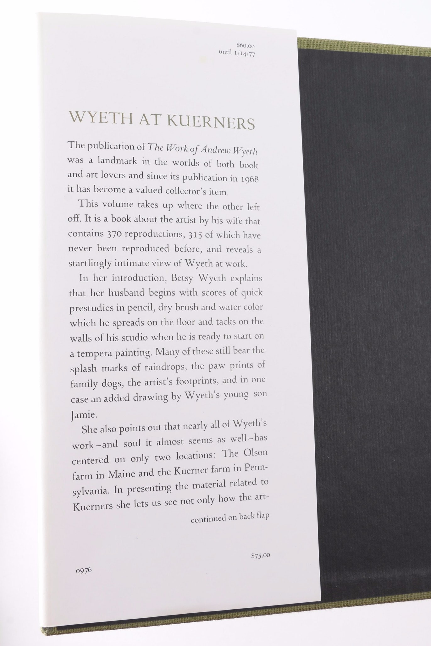 1976 "Wyeth at Kuerners" by Betsy James Wyeth