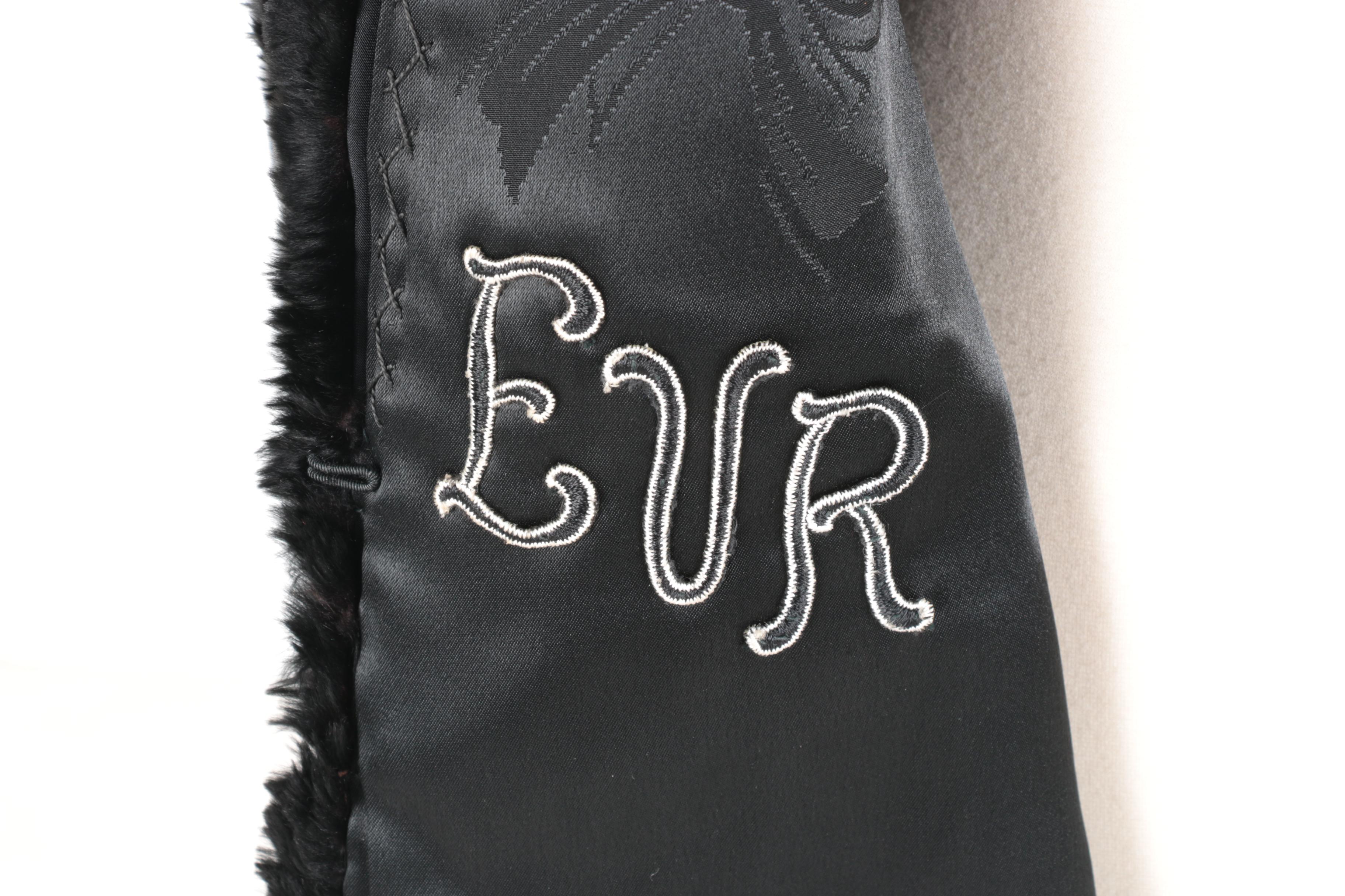 Sheared Dyed Black Beaver Cape